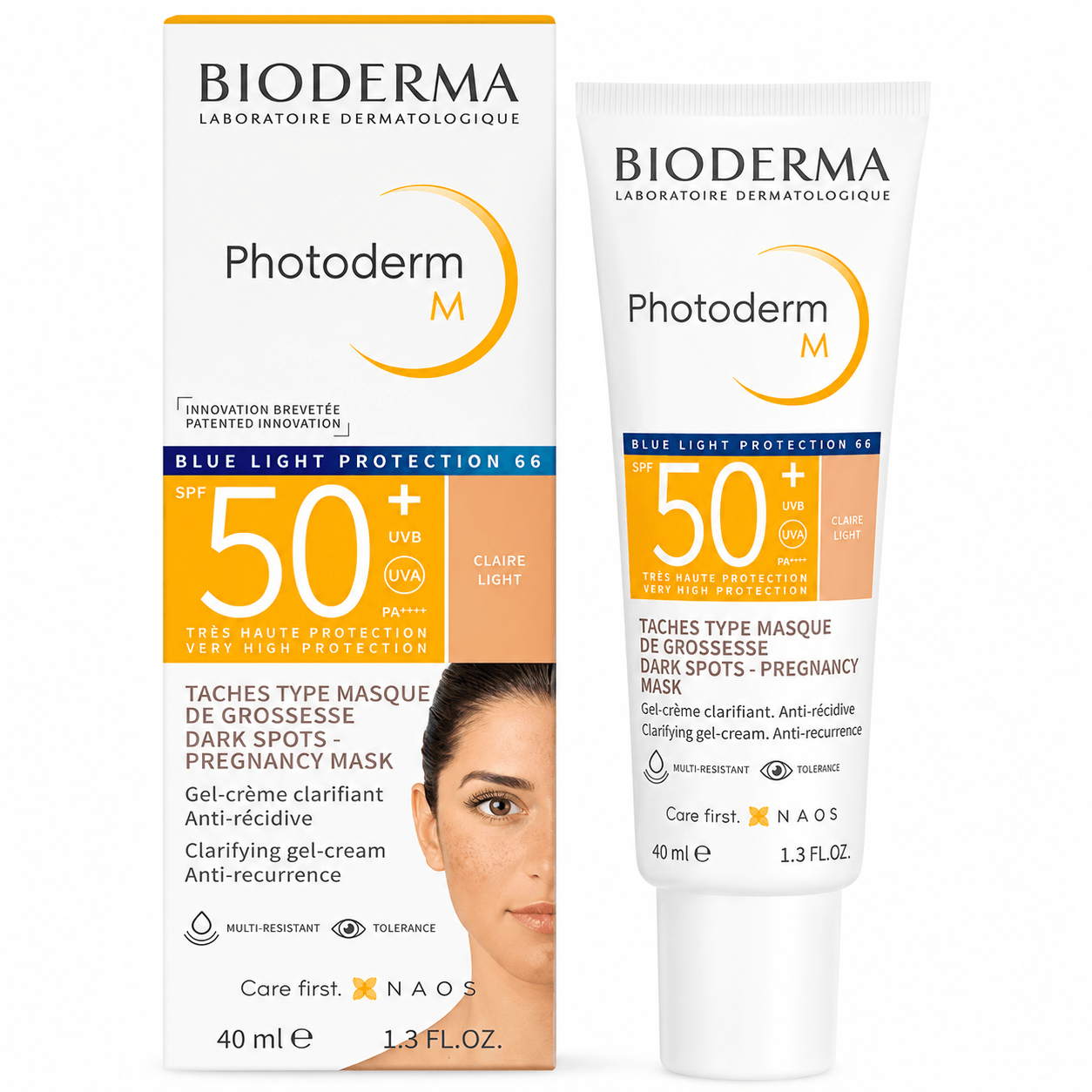 Bioderma Photoderm M Claire SPF50+ 40ml – Protección Solar Facial para Piel Clara