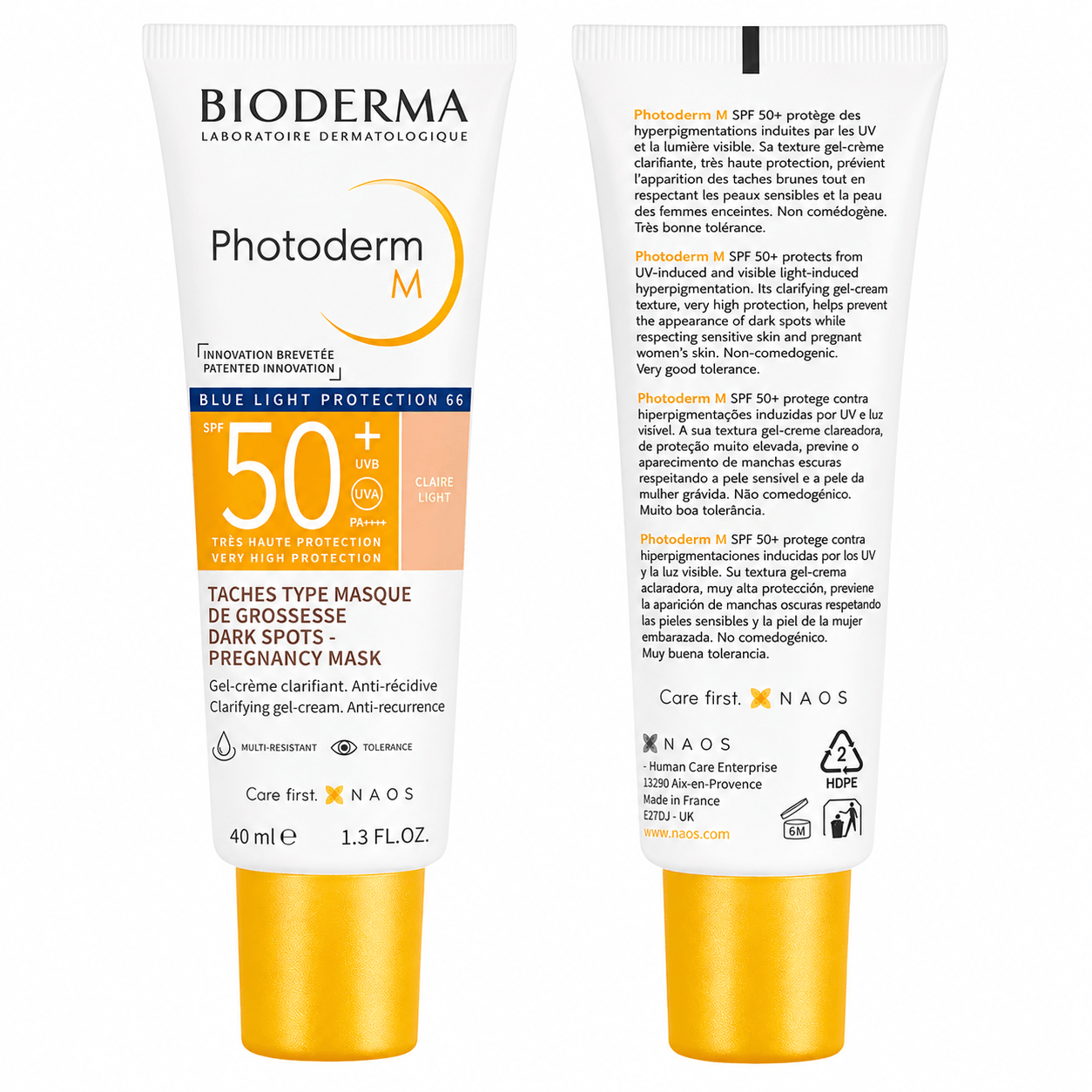 Bioderma Photoderm M Claire SPF50+ 40ml – Protección Solar Facial para Piel Clara