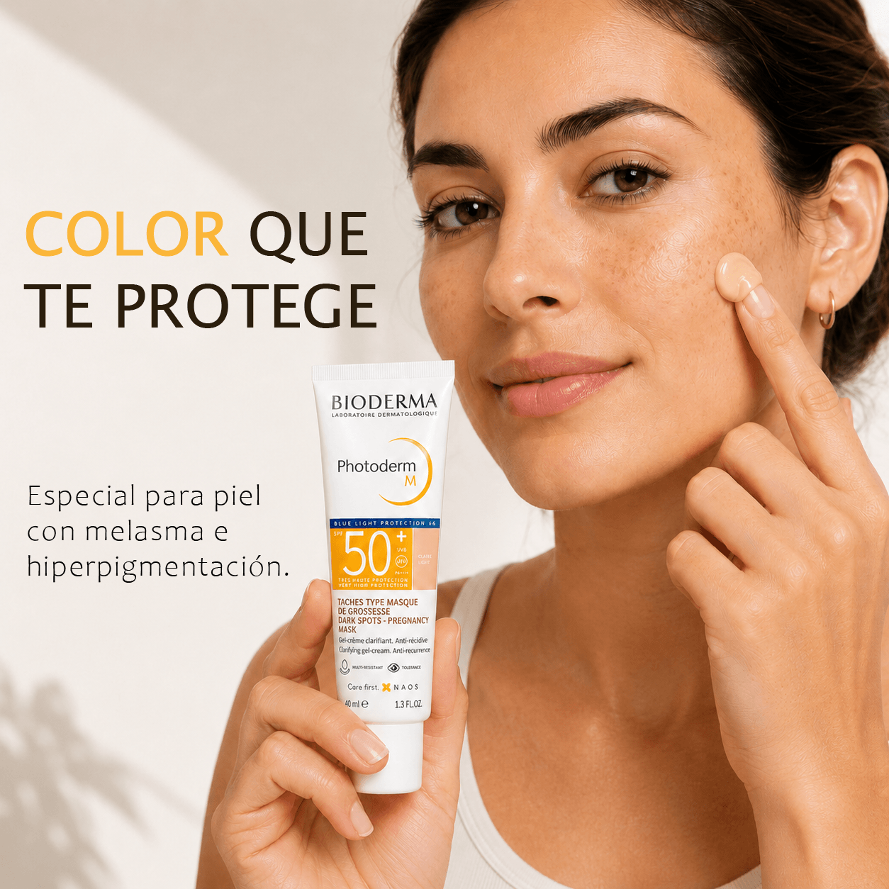 Bioderma Photoderm M Claire SPF50+ 40ml – Protección Solar Facial para Piel Clara