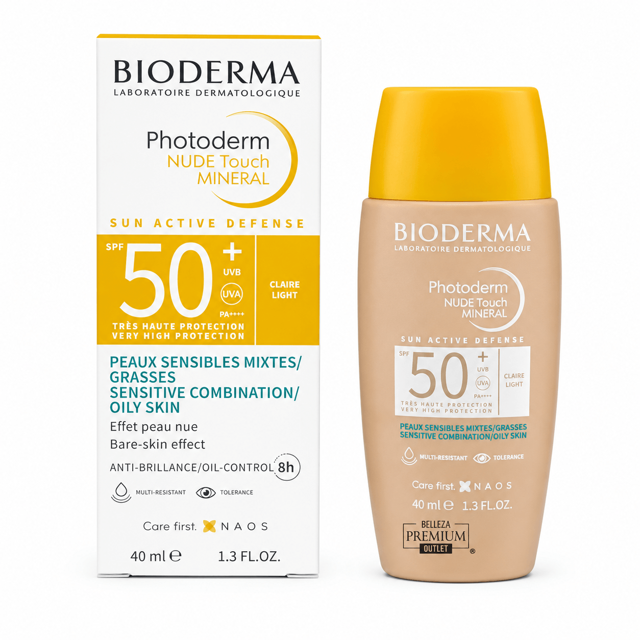 Bioderma Photoderm Nude Touch FPS 50+ Tono Claro 40 ml: El Indispensable Protector Solar con Toque de Color