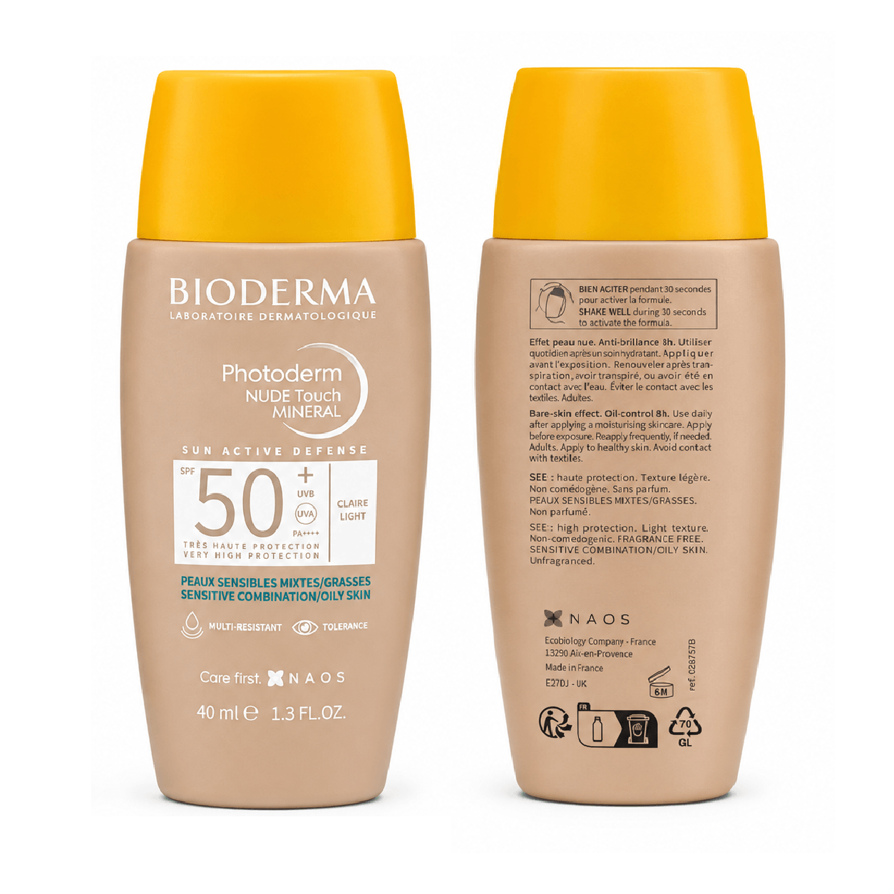 Bioderma Photoderm Nude Touch FPS 50+ Tono Claro 40 ml: El Indispensable Protector Solar con Toque de Color