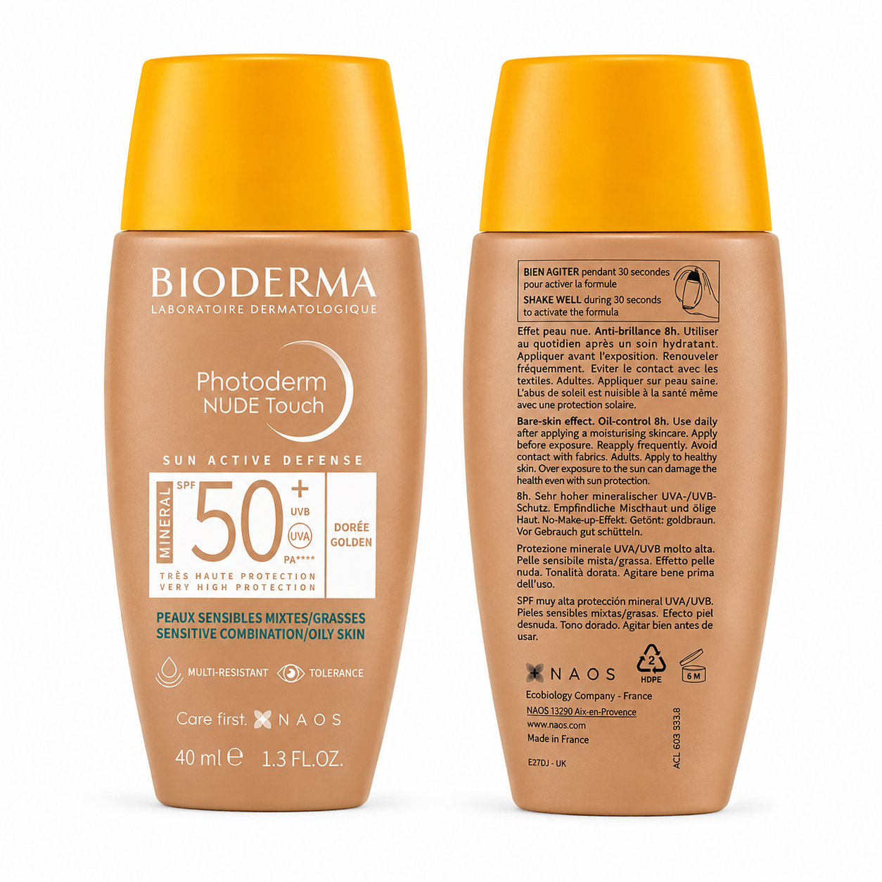 Bioderma Photoderm Nude Touch Dorado FPS 50+ 40ml: ¡El Asombroso Protector Solar con Toque de Color y Acabado Perfecto!