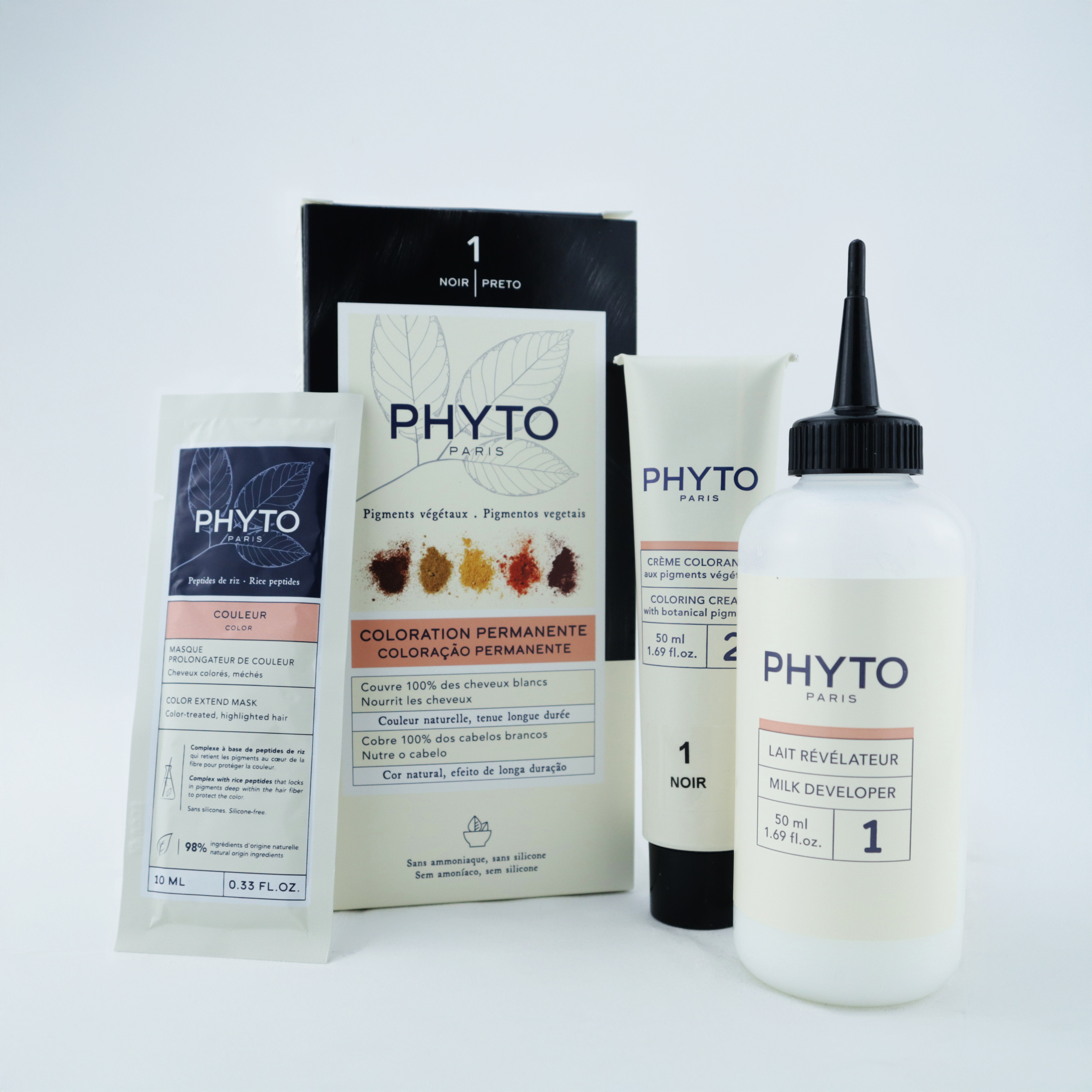 Phyto Phytocolor Set 1 - Black: Negros perfectos para cabellos radiantes