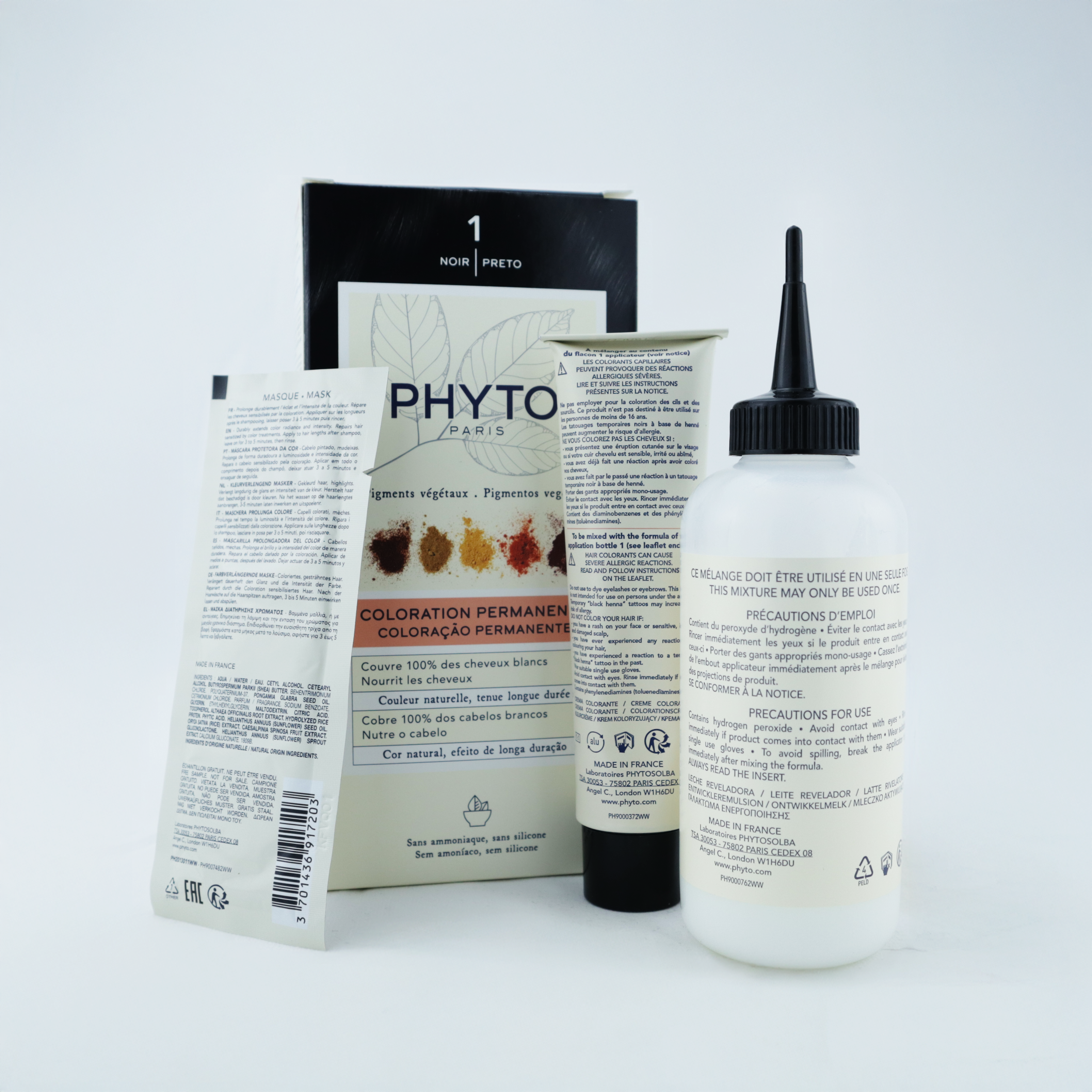 Phyto Phytocolor Set 1 - Black: Negros perfectos para cabellos radiantes