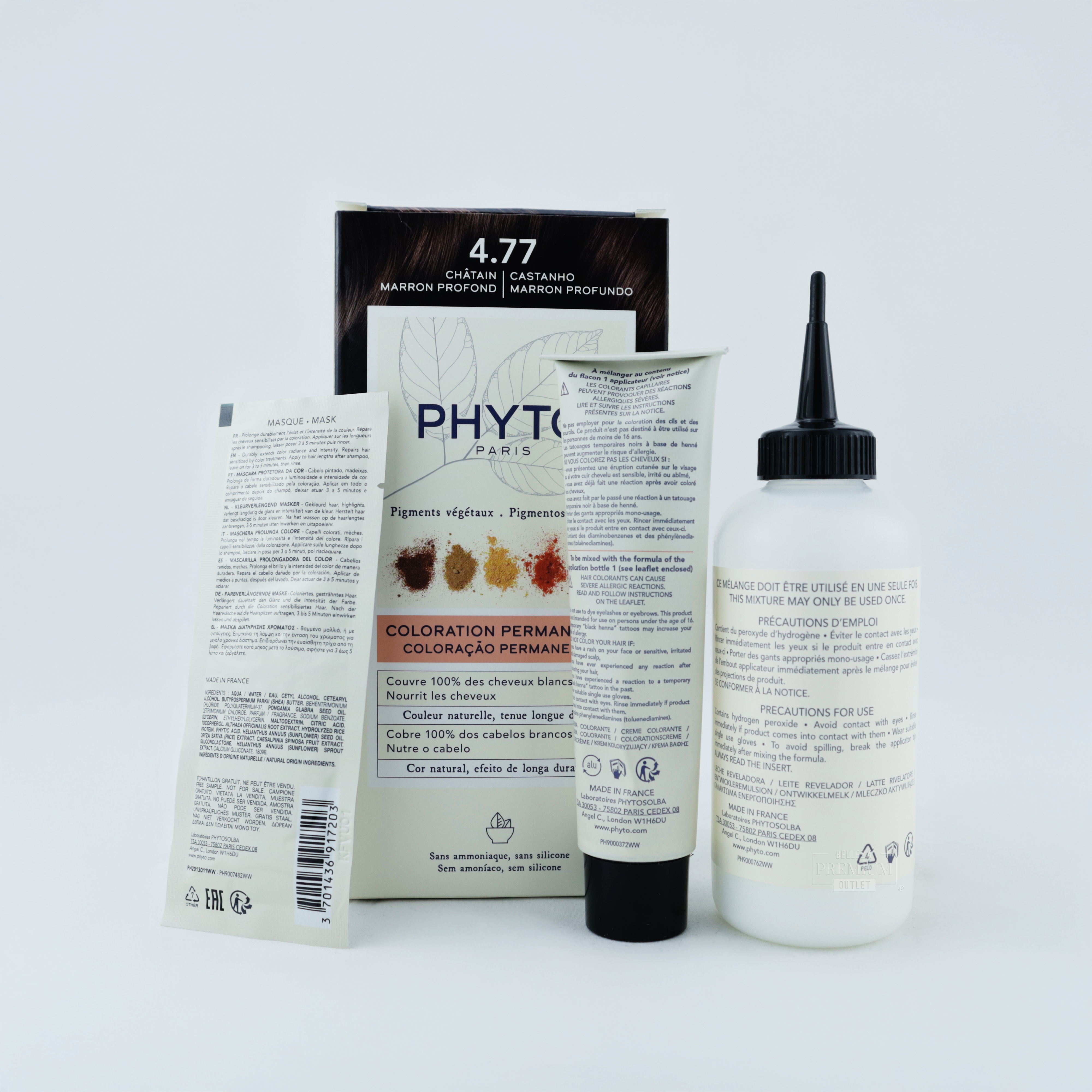 Phyto Phytocolor Set 4.77 - Int. Chestnut: Un color castaño brillante para tu cabello
