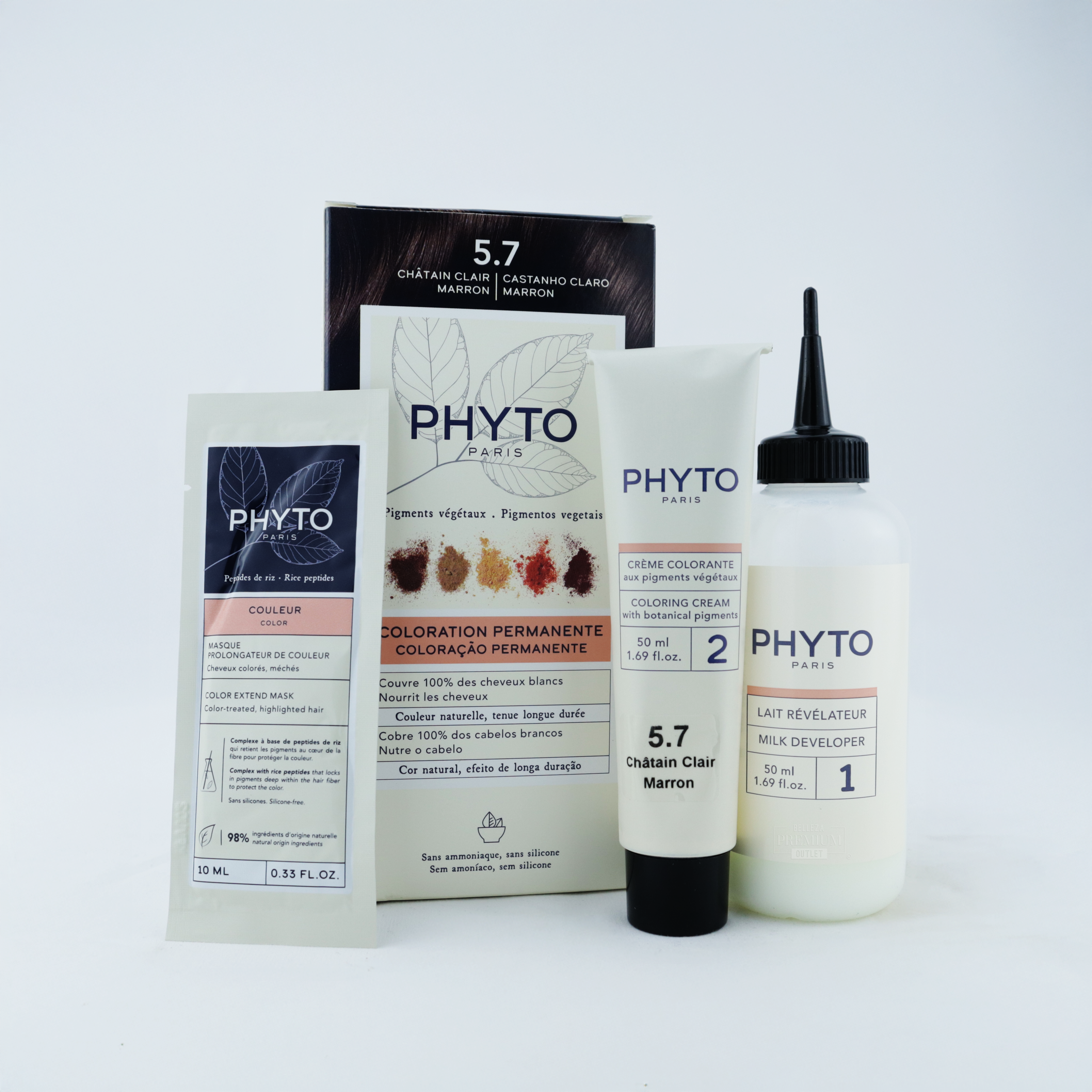Phyto Phytocolor Set 5.7 Light Chestnut : Un color espectacular para un castaño radiante