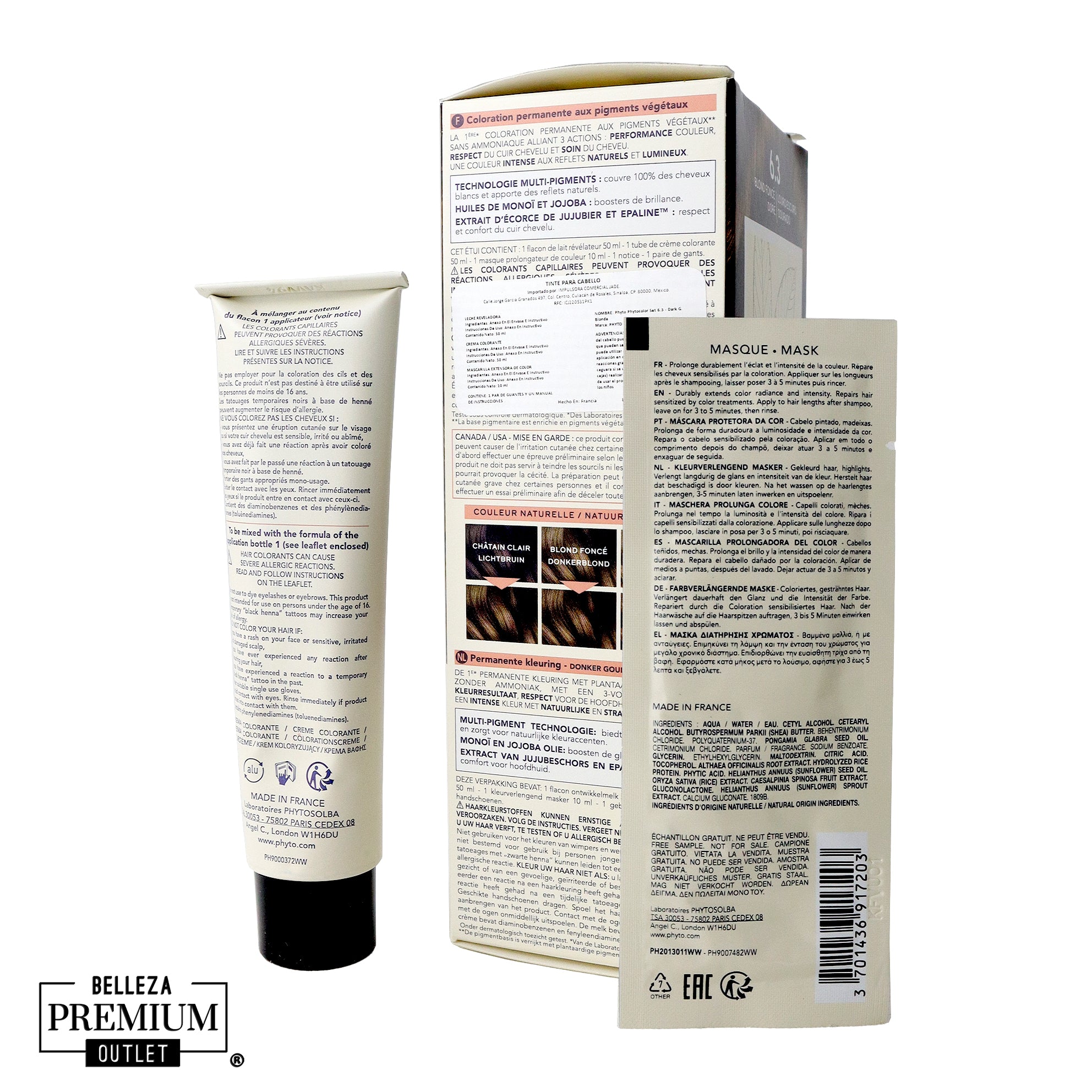 Phyto Phytocolor #6.3 Rubio Oscuro Dorado