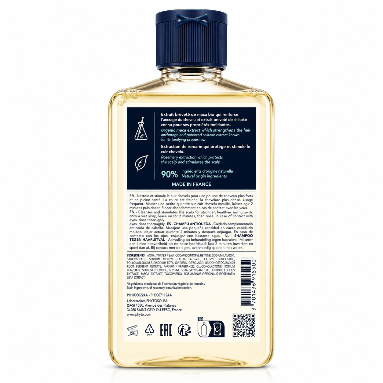 Phyto Paris Phytocyane Men- Shampoo Anticaída para Hombre 250 ml