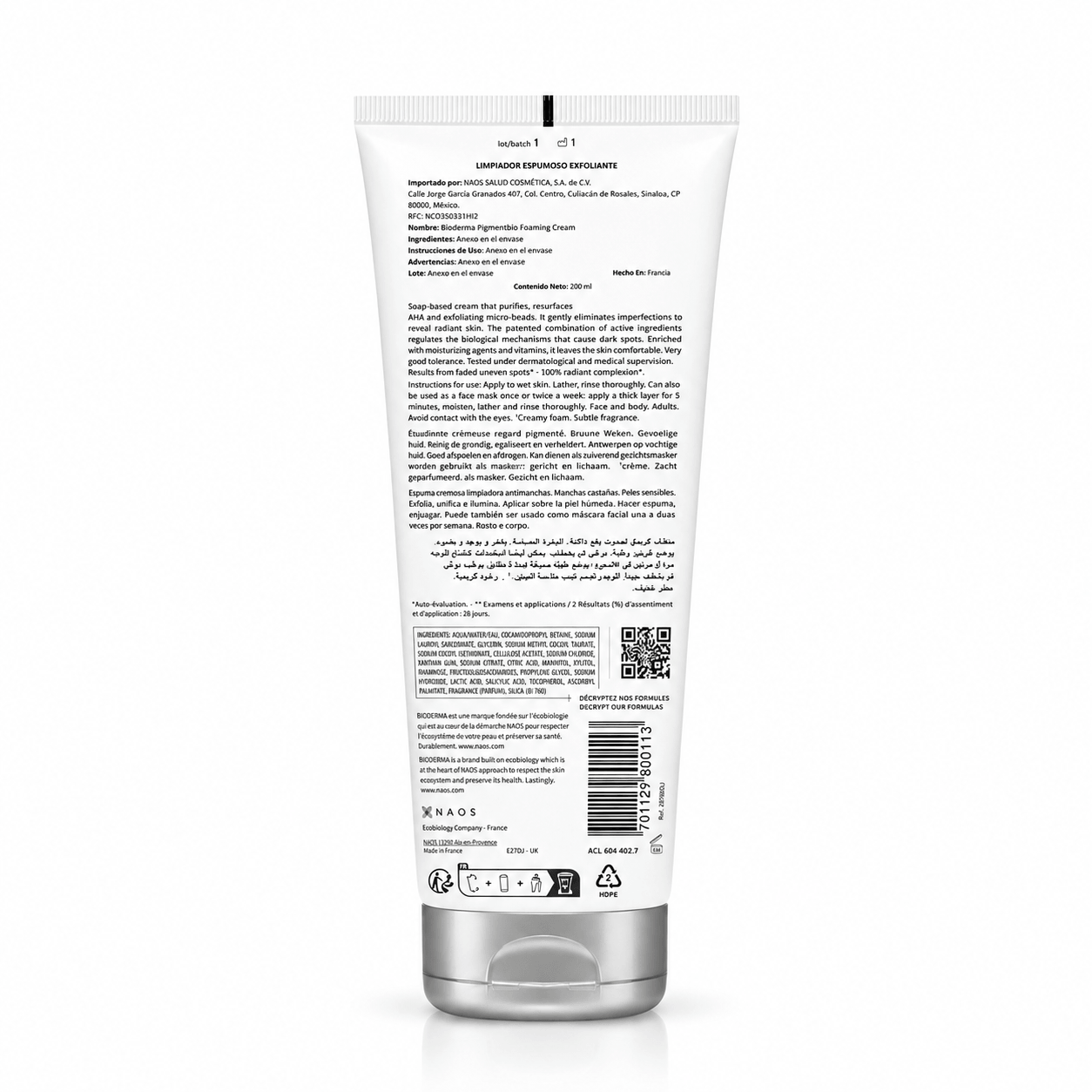 Bioderma Pigmentbio Foaming Cream 200ml | Limpiador Despigmentante Facial