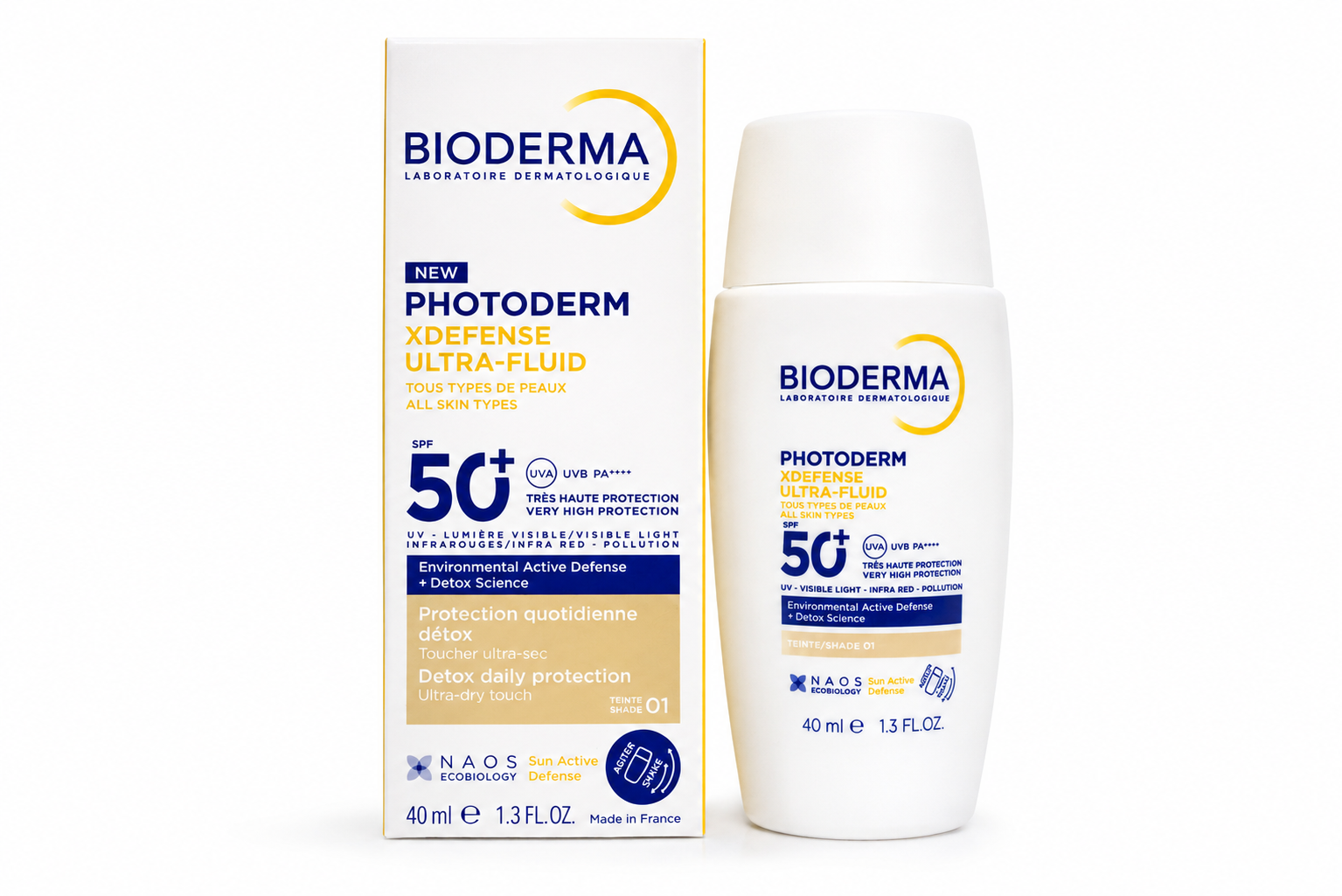 Bioderma PHT XDefense Ultrafluid SPF50+ T01 F40ML - Protector Solar Facial Antioxidante de Muy Alta Protección