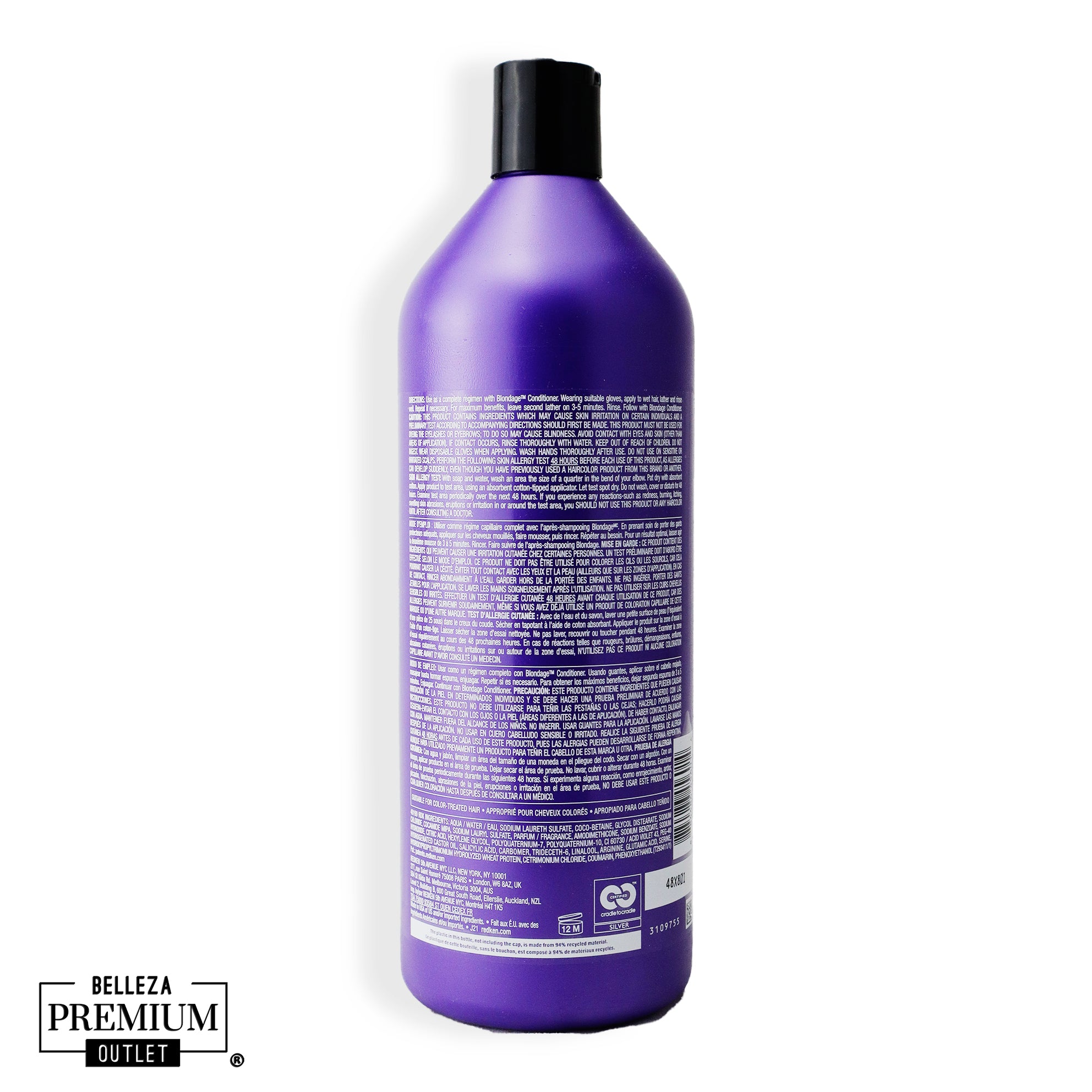 Redken Color Extend Blondage Shampoo 1000ml – Shampoo Matizador y Protector para Rubios Radiantes