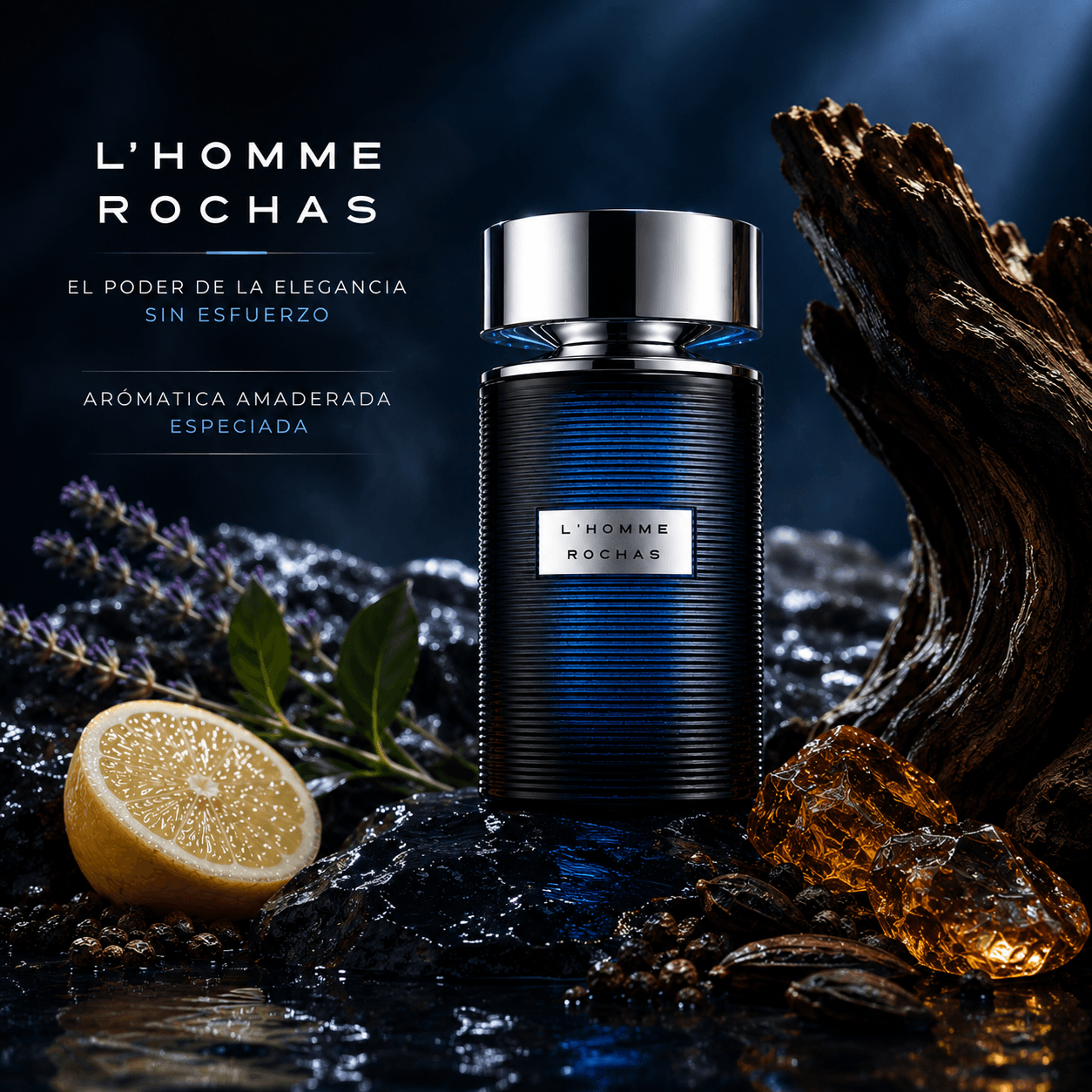 ROCHAS L'HOMME EAU TOILETTE 100ml-Fragancia Amadera Especiada