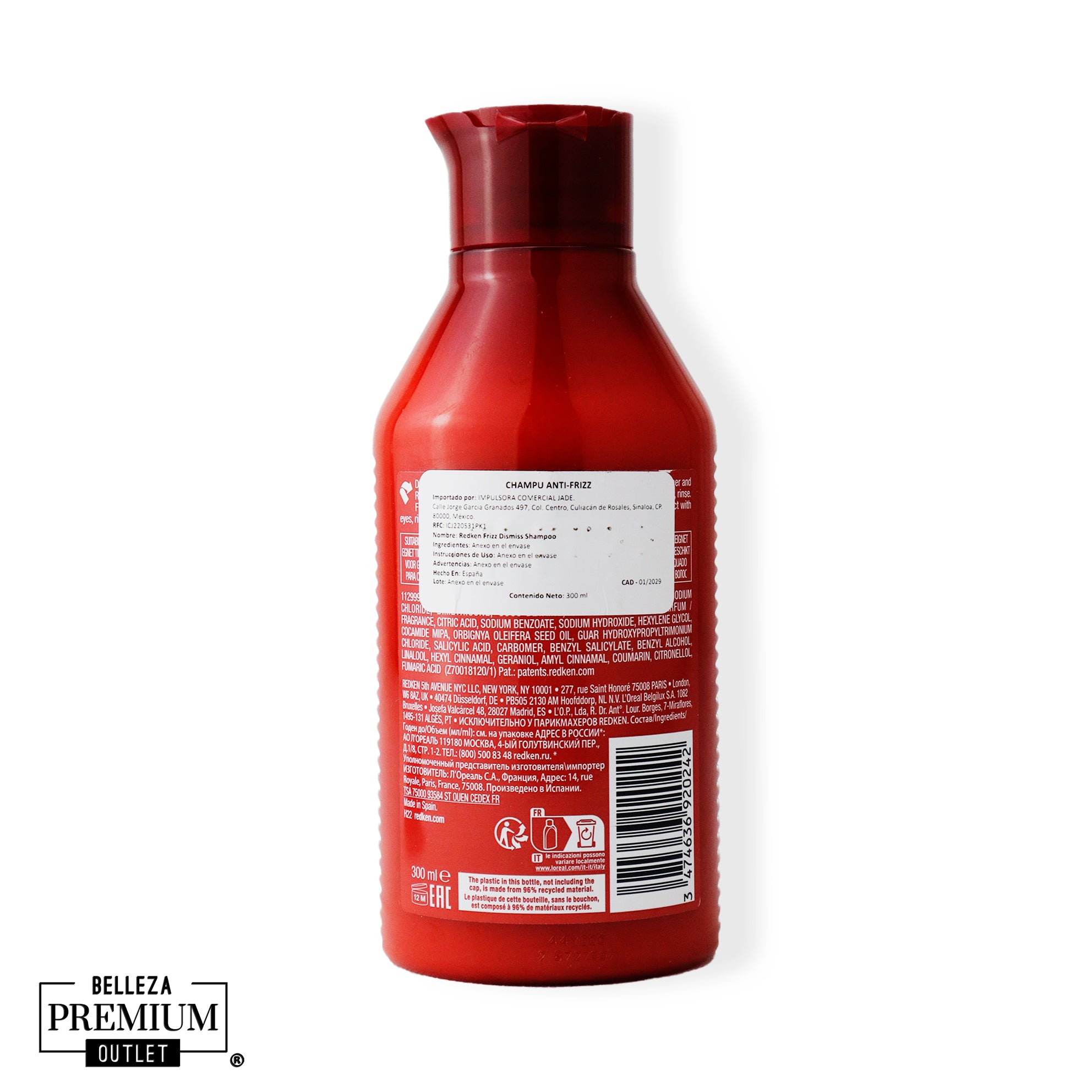 Redken Frizz Dismiss Shampoo 300ml – Shampoo Anti-Frizz y Control Efectivo del Cabello