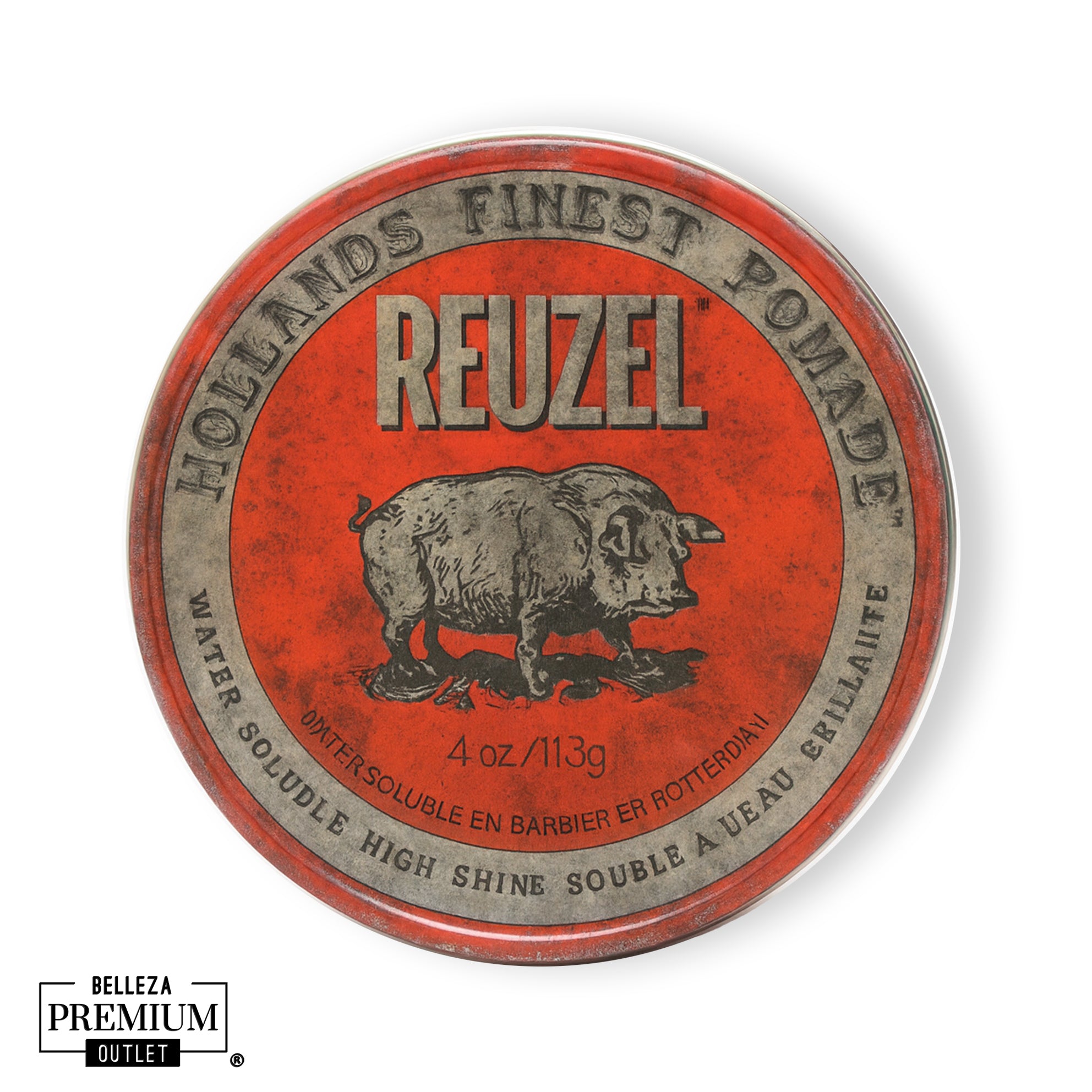 Reuzel Pomade High Shine Red 113g – Brillo Intenso y Fijación Flexible para un Estilo Clásico y Pulido