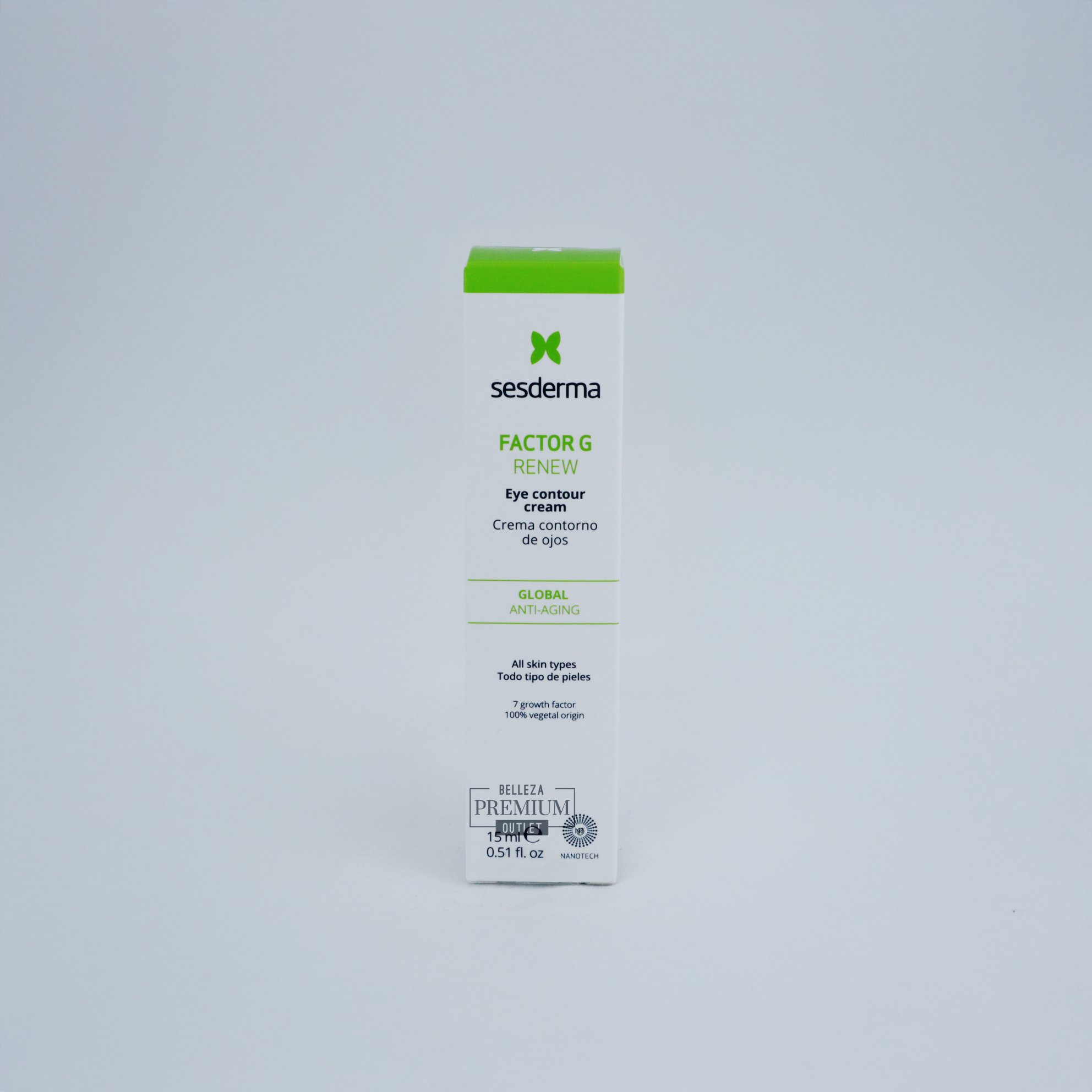 SESDERMA EYE CONTOUR CREAM 15 ML FACTOR G RENEW:  ¡Rejuvenece tu Mirada con Sesderma Factor G Renew Eye Contour Cream 15ml! Biotecnología Verde para una Mirada Visiblemente Más Joven