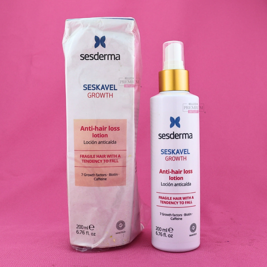 SESDERMA SESKAVEL ANTIHAIR LOSS LOTION 200ml CELOFÁN ROTO, CAJA DAÑADA, DERRAMADO, FALTA PRODUCTO