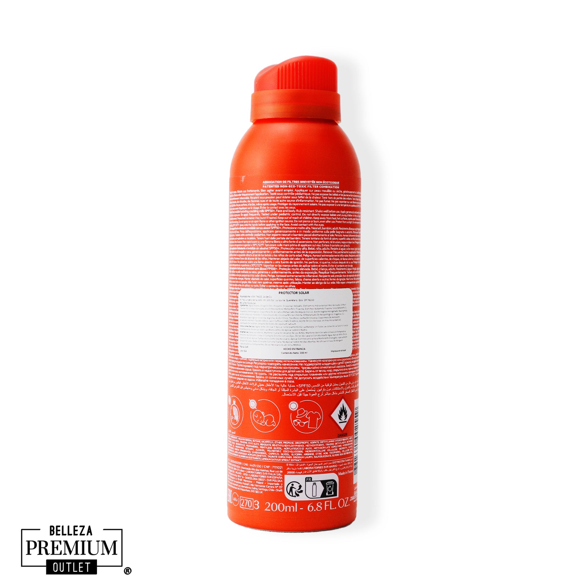 SVR Sun Secure Lait Crépitant SPF50+ 200ml