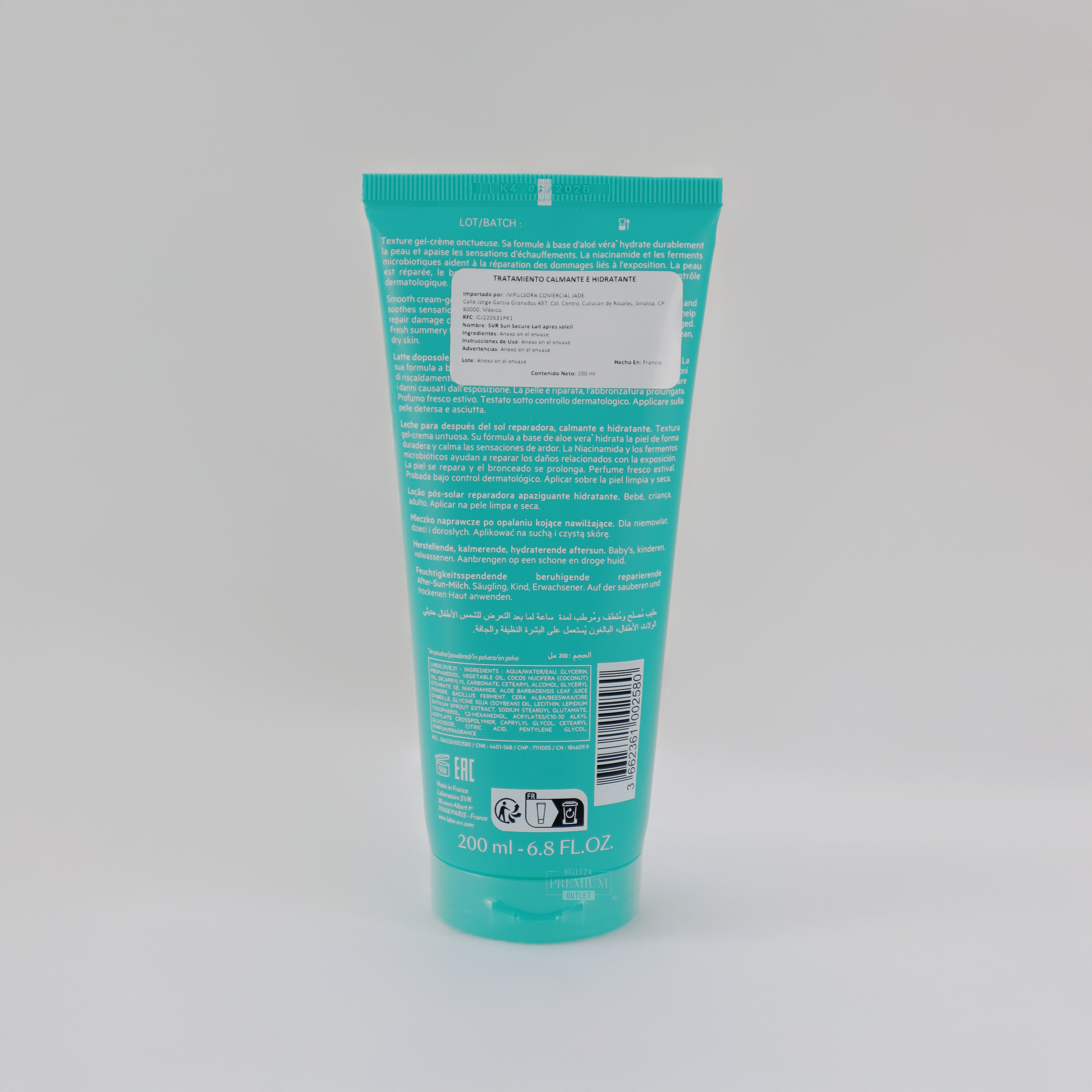 SVR Sun Secure After Sun: Hidratación y alivio inmediato después del sol