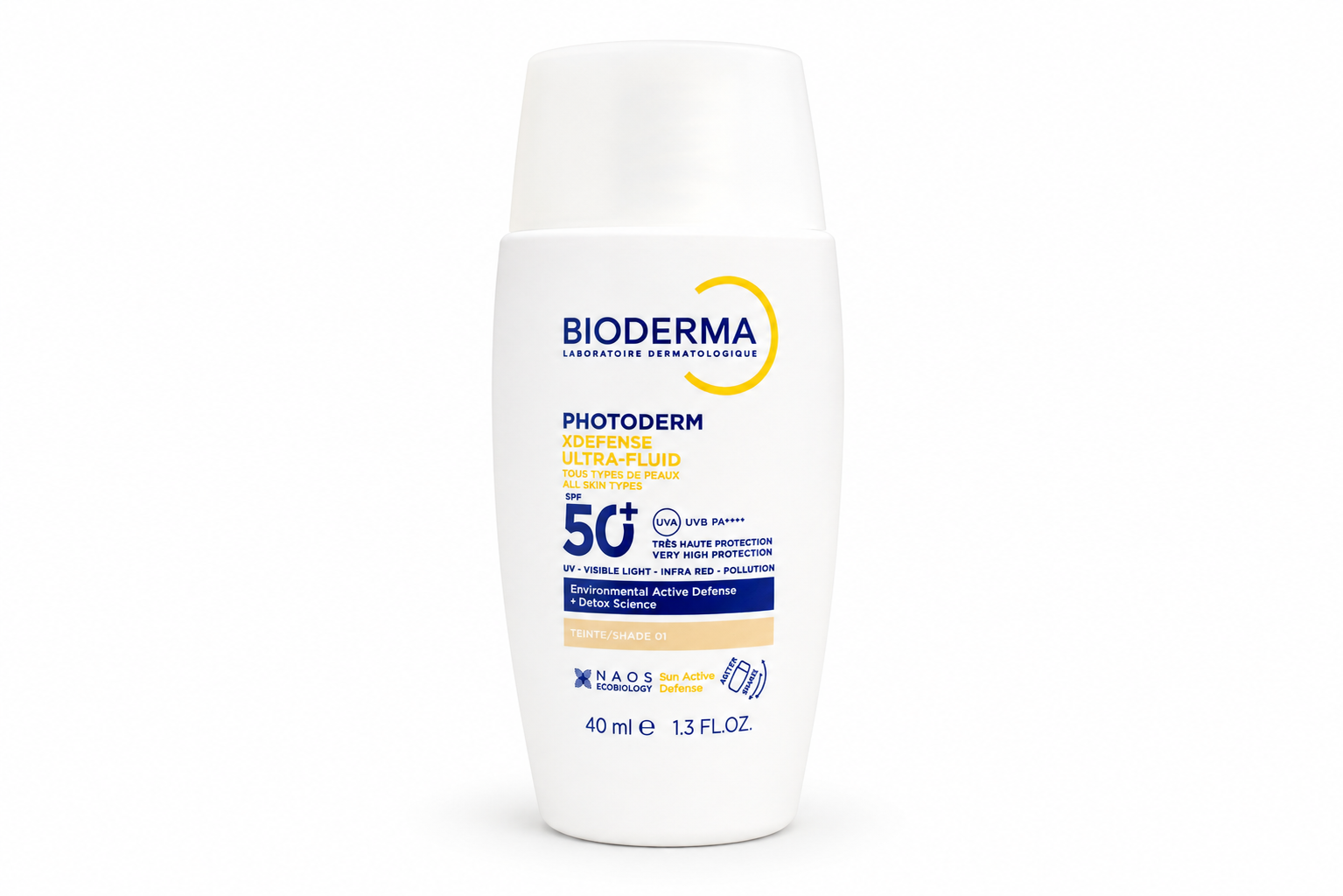Bioderma PHT XDefense Ultrafluid SPF50+ T01 F40ML - Protector Solar Facial Antioxidante de Muy Alta Protección
