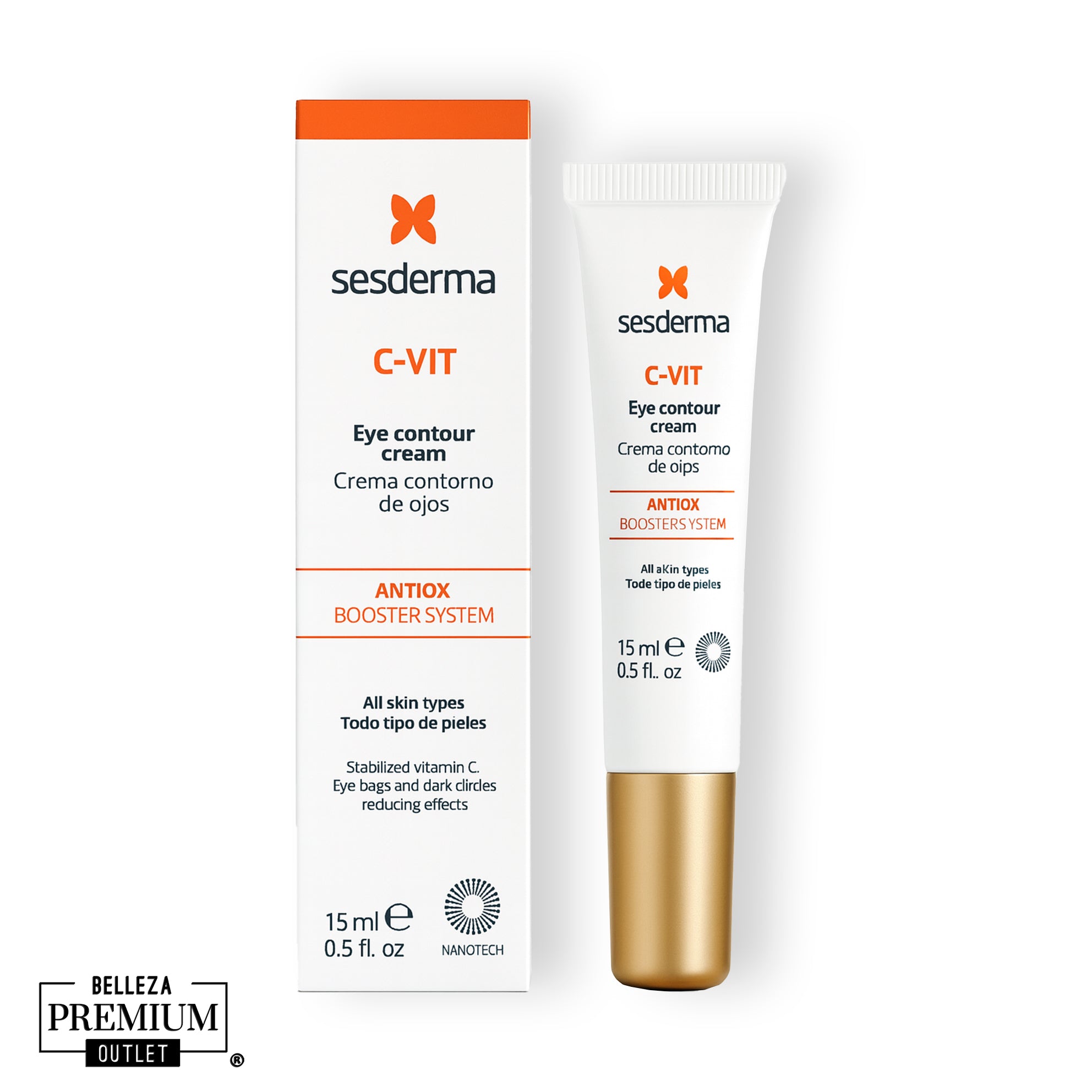 Sesderma C-Vit Contorno de Ojos 15ml – Luminosidad y Frescura para una Mirada Radiante