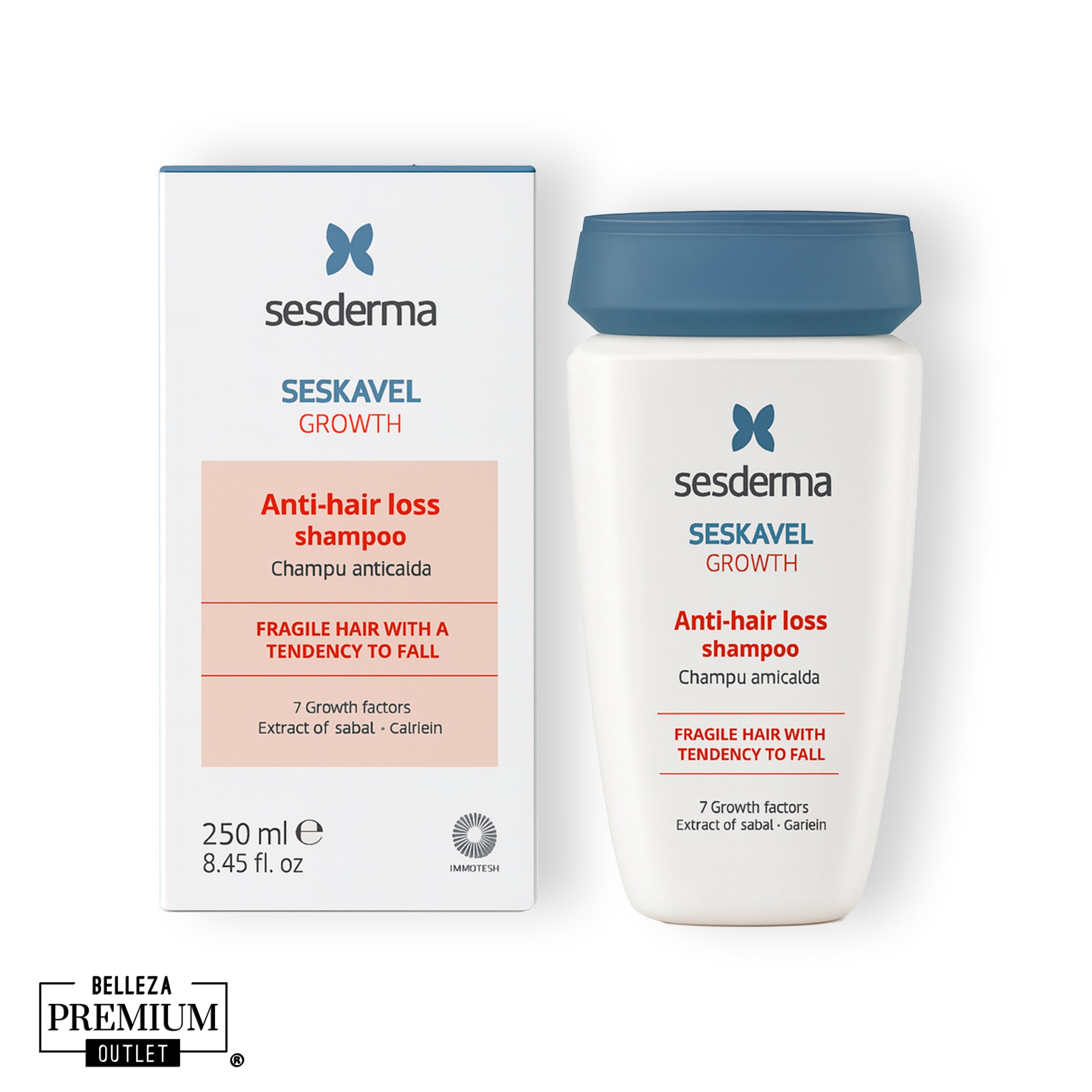 Sesderma Seskavel Shampoo Anticaída 250ml – Fortalece y Protege tu Cabello para una Melena Más Fuerte
