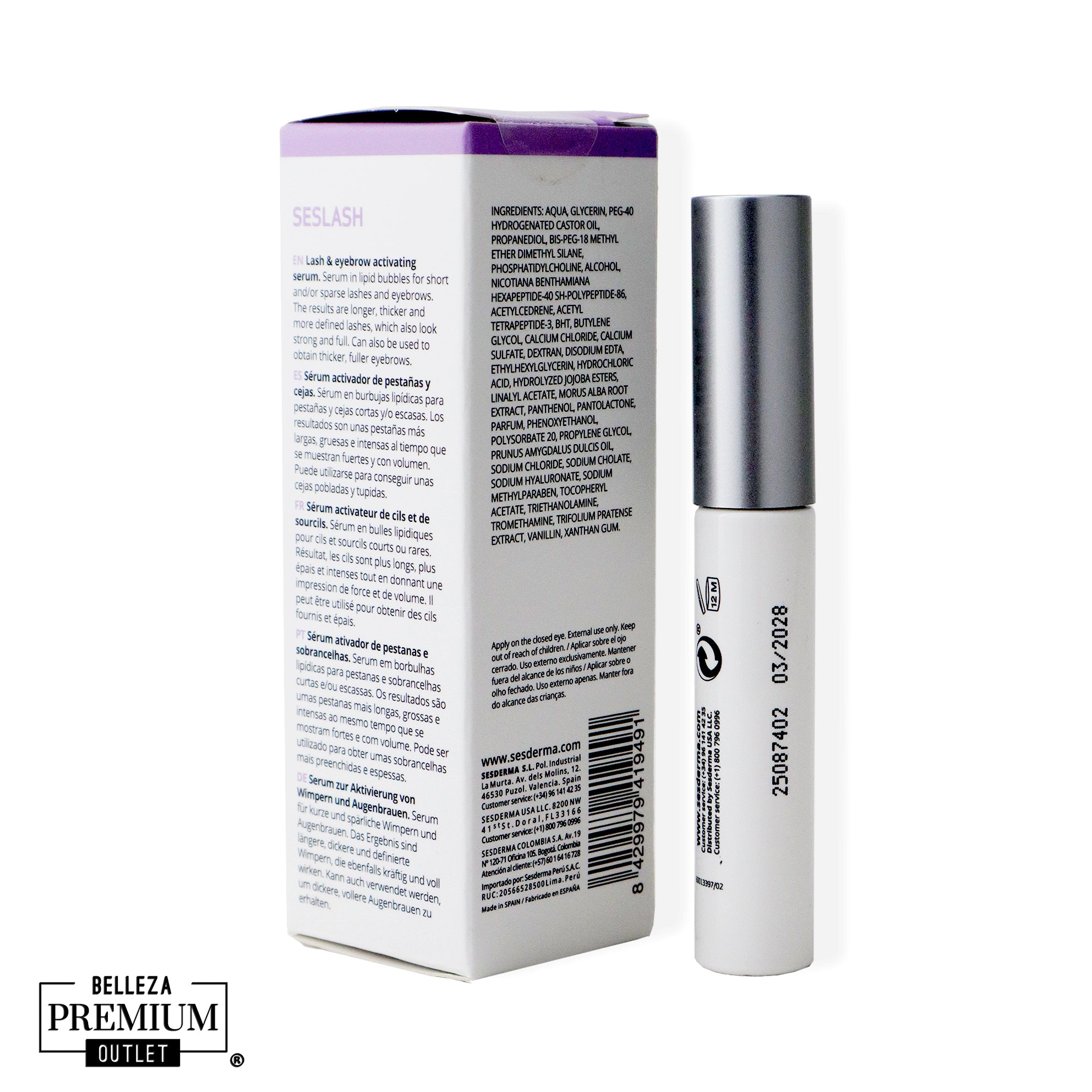 Sesderma Seslash Serum Activador de Crecimiento de Pestañas y Cejas 5ml