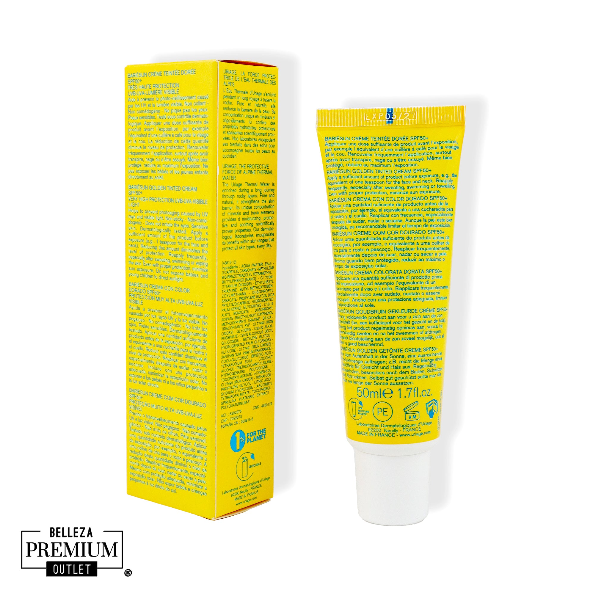 Uriage Bariesun Crème Dorée SPF50+ 50 ml
