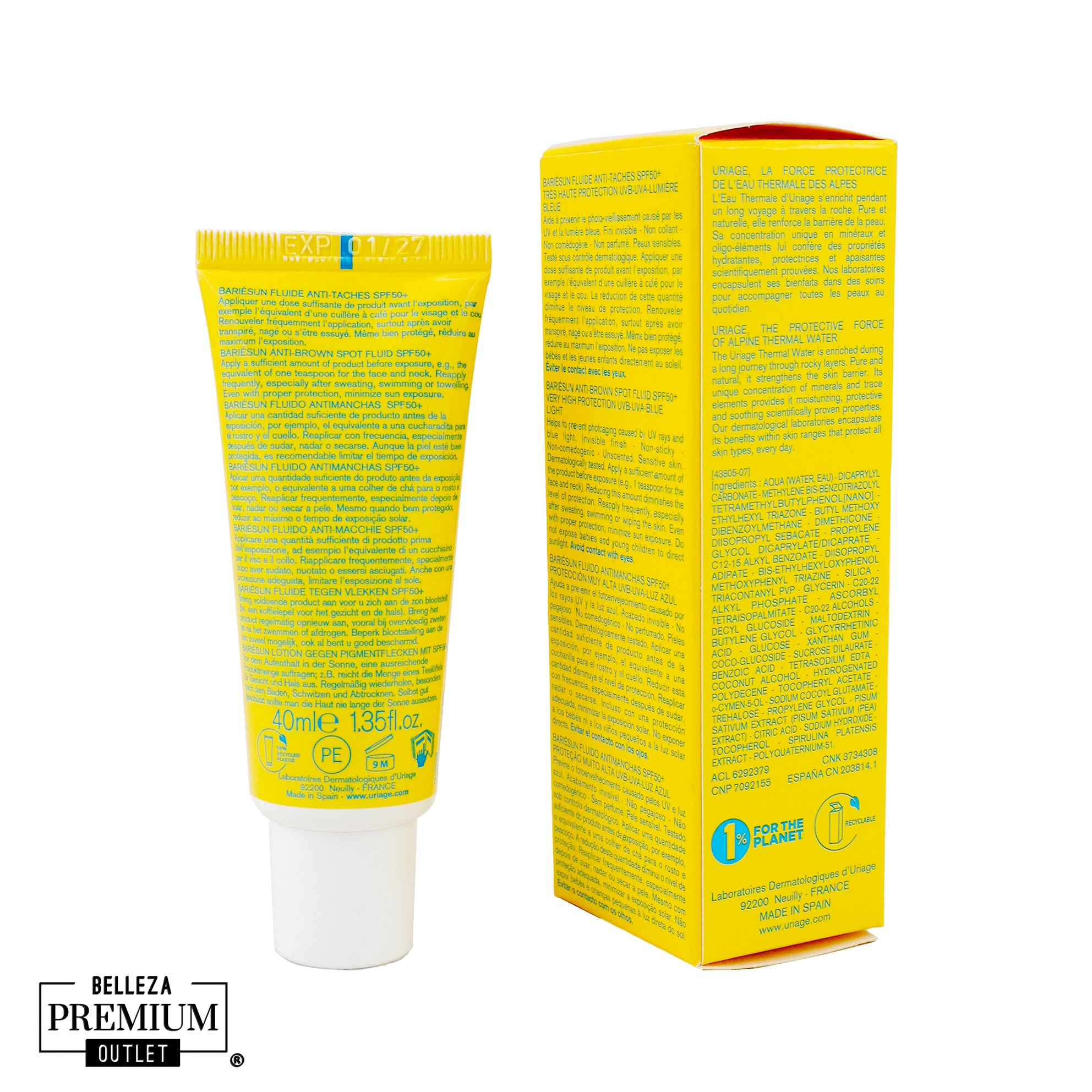 Uriage Bariesun Fluide Anti-Taches SPF50+ 40 ml