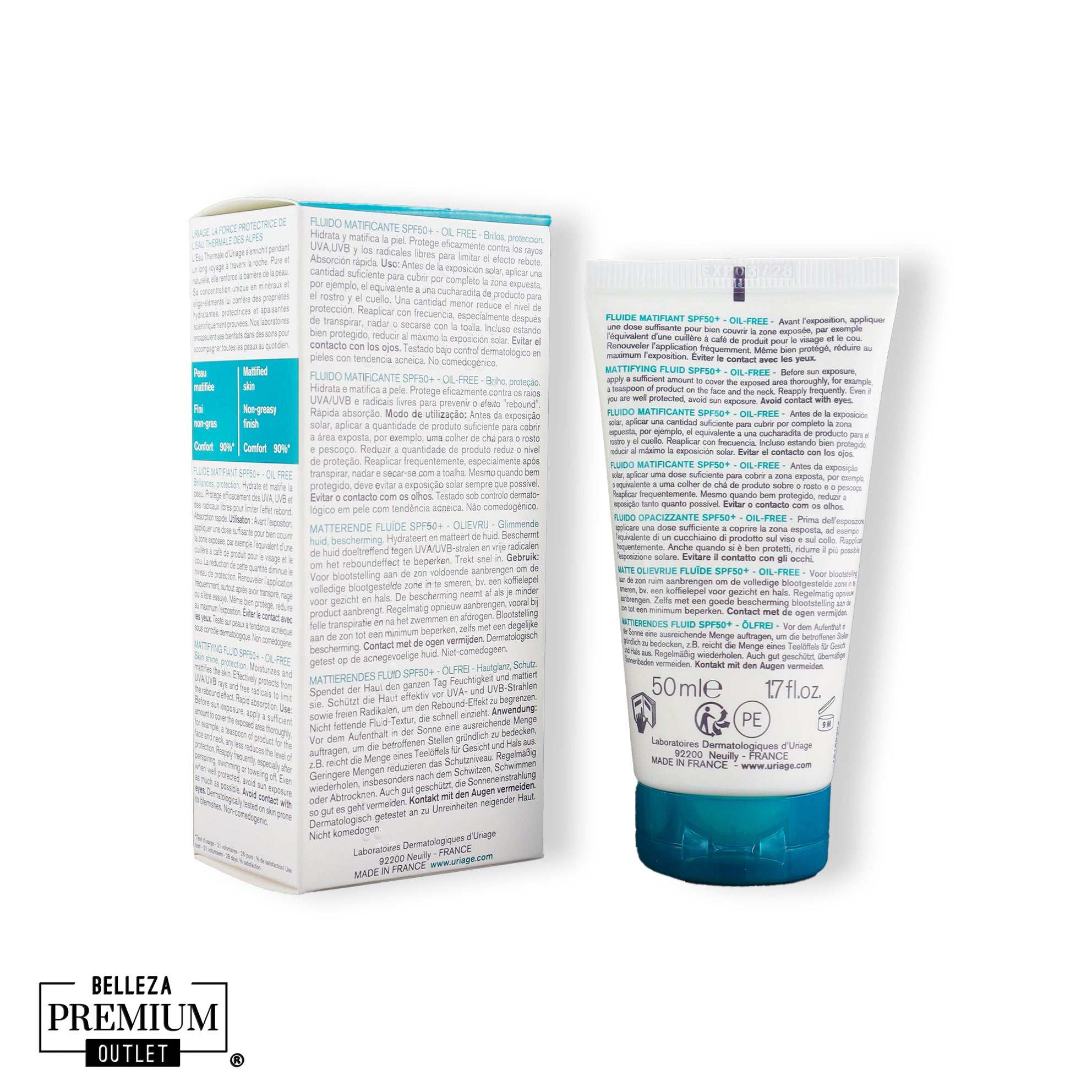 Uriage Hyseac Solaire SPF50+ 50ml – Protección Máxima y Control de Brillo para Piel Propensa a Imperfecciones