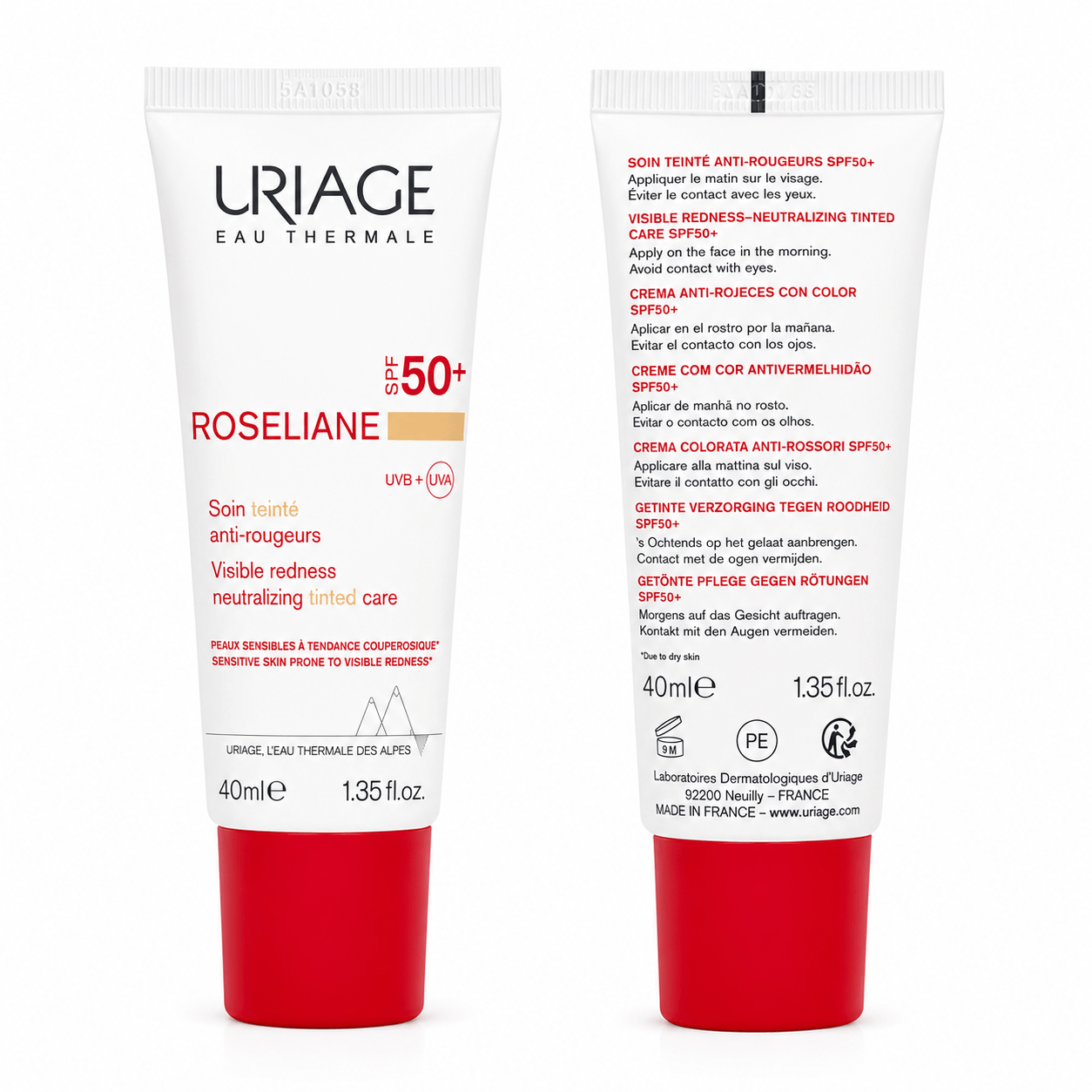 URIAGE ROSELIANE SPF 50 LIGHT TINT-Anti-Rojeces con Color 40ml