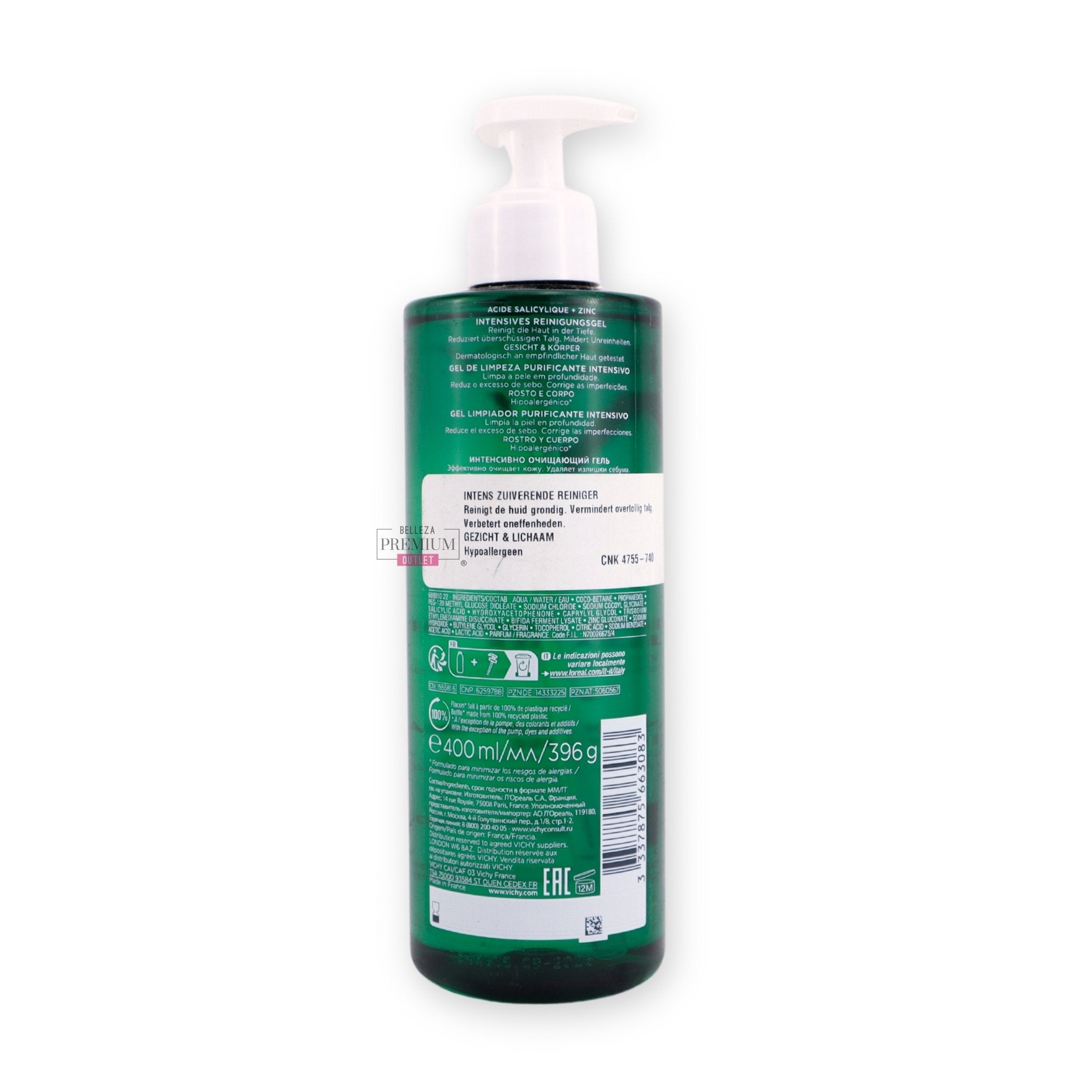 Vichy Normaderm Phytosolution Intensive Purifying Gel 400ml