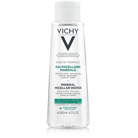 Vichy Pureté Thermale Micellaire Mineraalwater Gemengde & Vette Huid 200ml