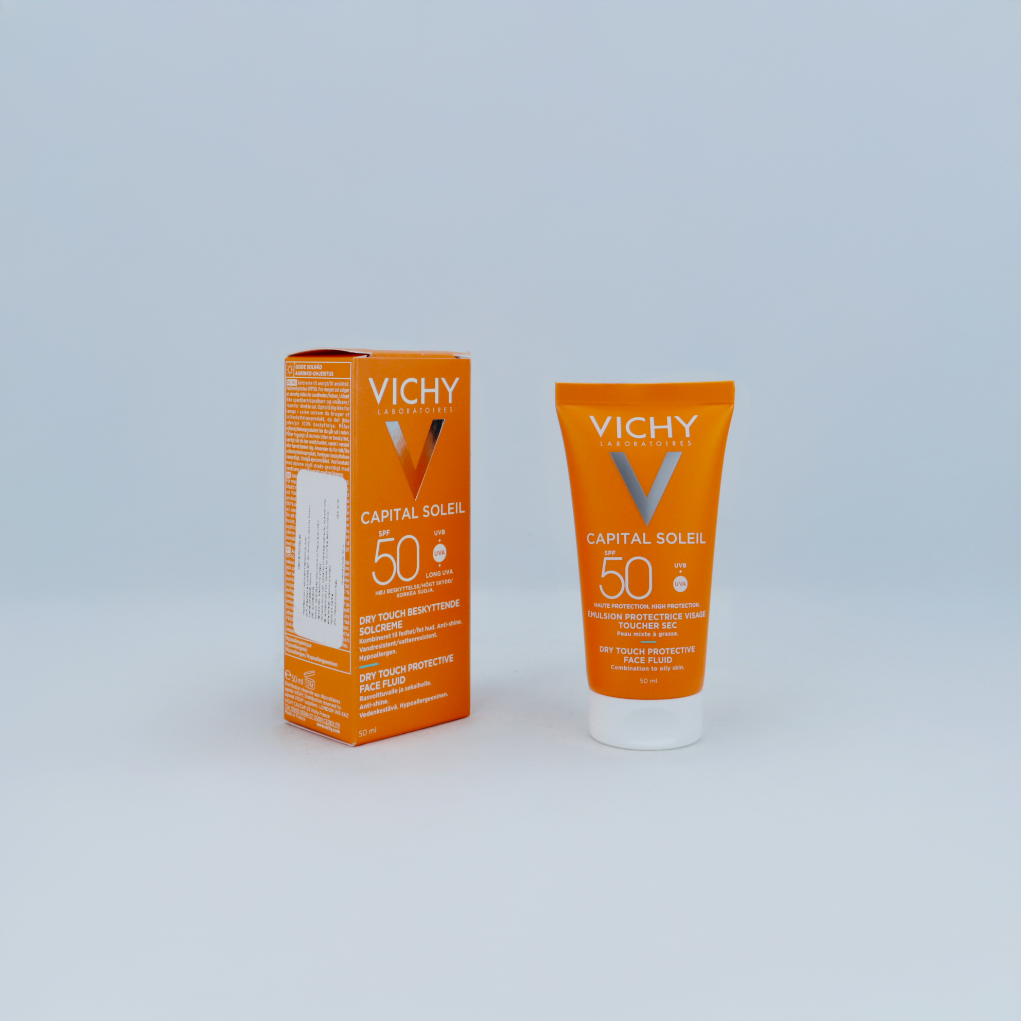 Vichy Capital Soleil Emulsión Toque Seco SPF 50 – Protección Solar Alta con Acabado Mate para Piel Mixta a Grasa (50ml)