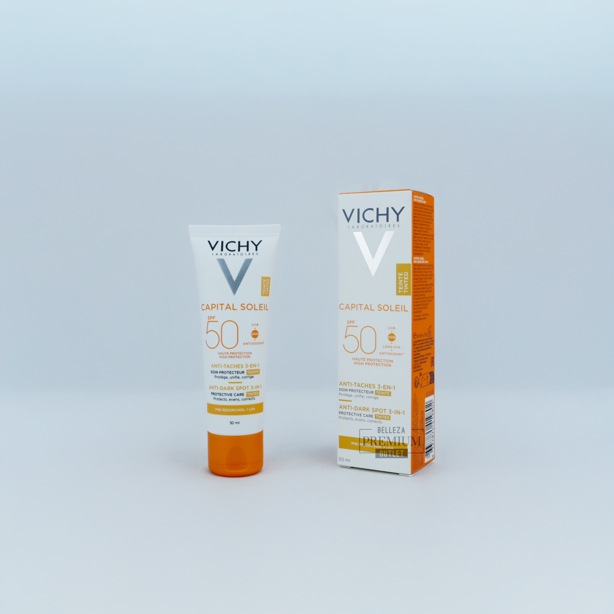 Vichy Capital Soleil Anti-Dark Spot 3-en-1 con Color SPF 50+ – Protección Solar, Corrección de Manchas y Tono Uniforme (50ml)