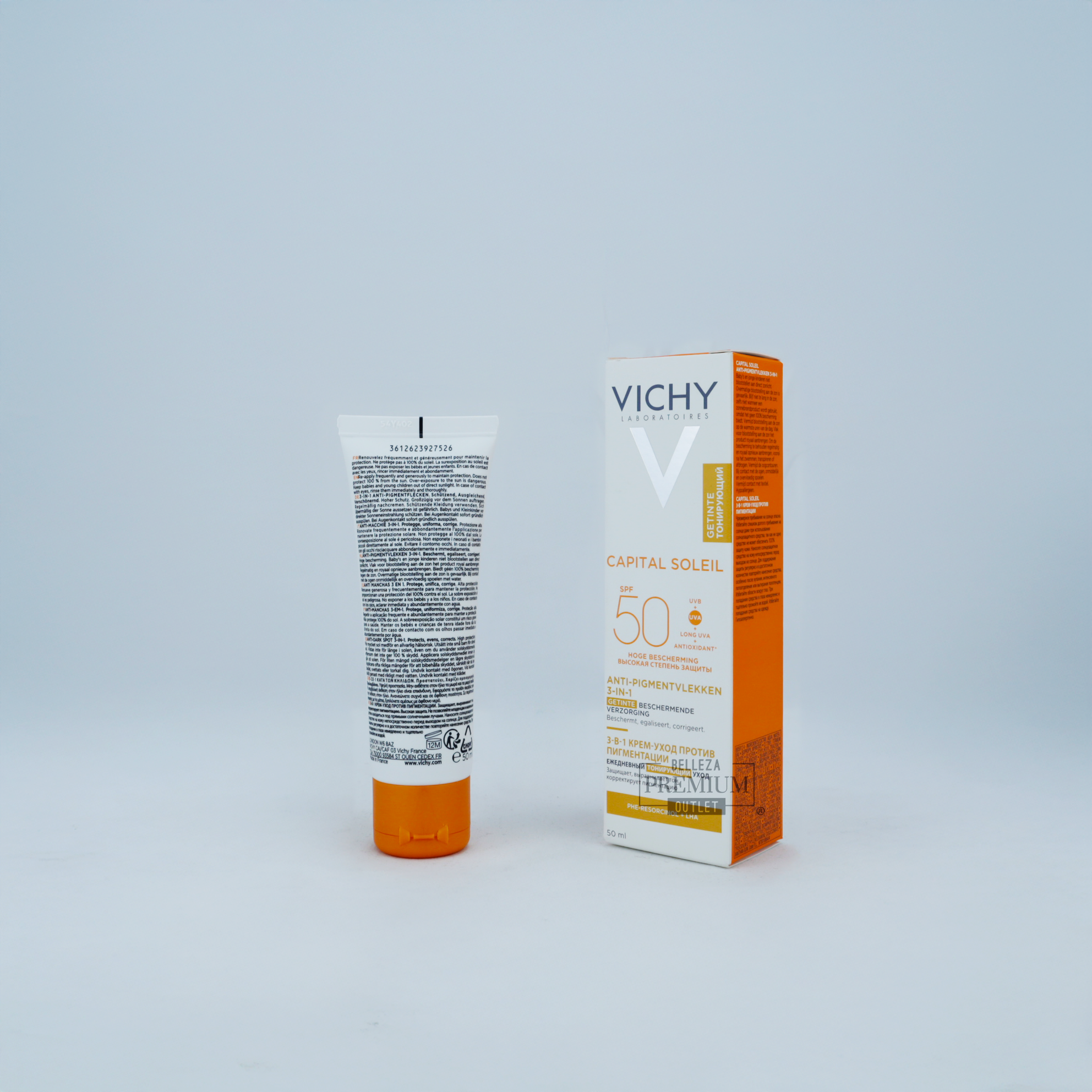 Vichy Capital Soleil Anti-Dark Spot 3-en-1 con Color SPF 50+ – Protección Solar, Corrección de Manchas y Tono Uniforme (50ml)