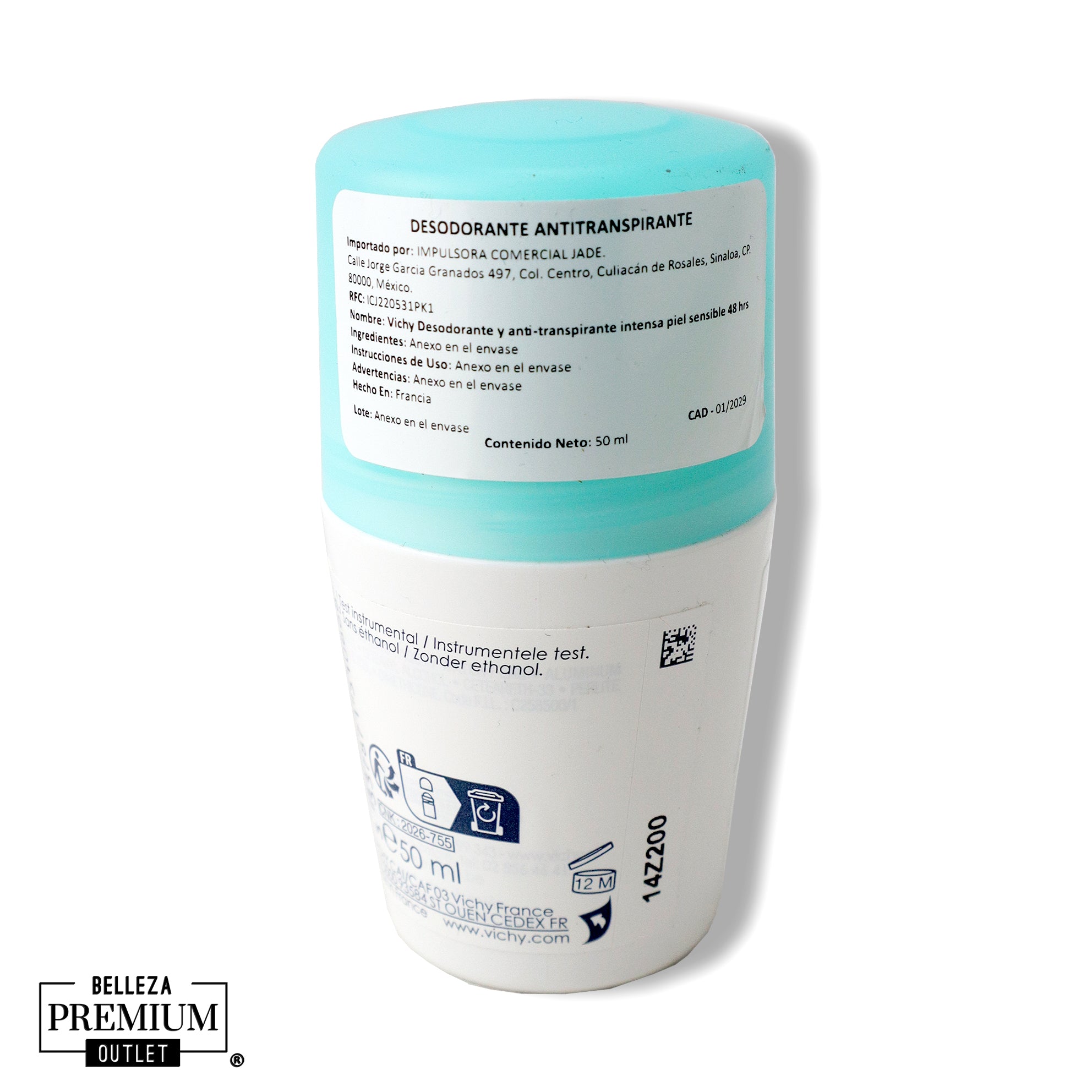 Vichy Desodorante y anti-transpirante intensa piel sensible 48 hrs