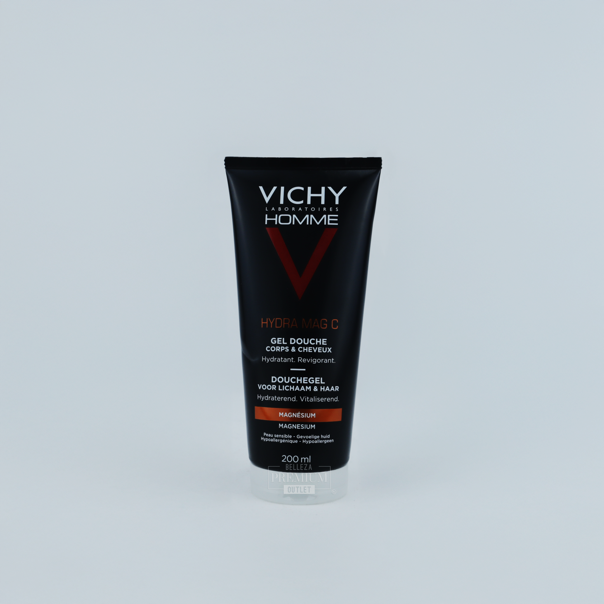 Vichy Homme Hydra Mag C Gel de Ducha 2 en 1 Cuerpo & Cabello – Energía, Frescura y Vitalidad para el Hombre Activo (200ml)