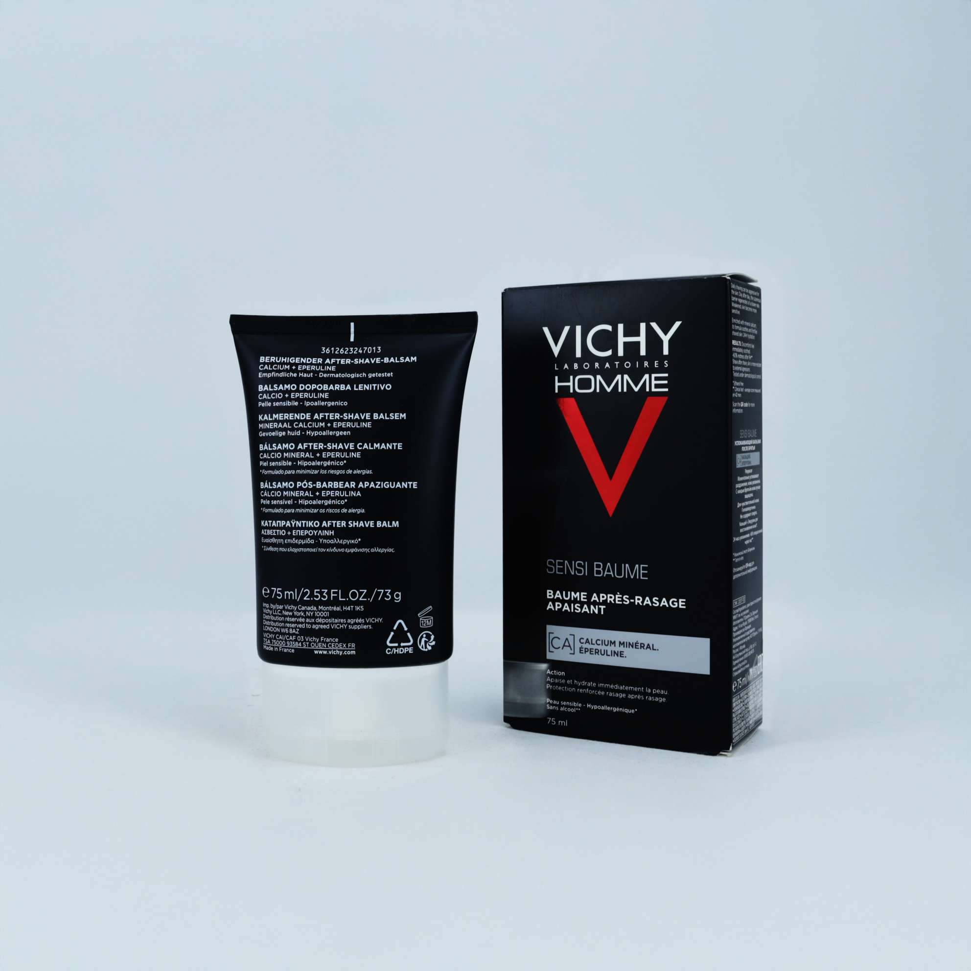 Vichy Homme Bálsamo Calmante After-Shave 75ml – Alivio Inmediato y Cuidado Diario para Piel Irritada por el Afeitado