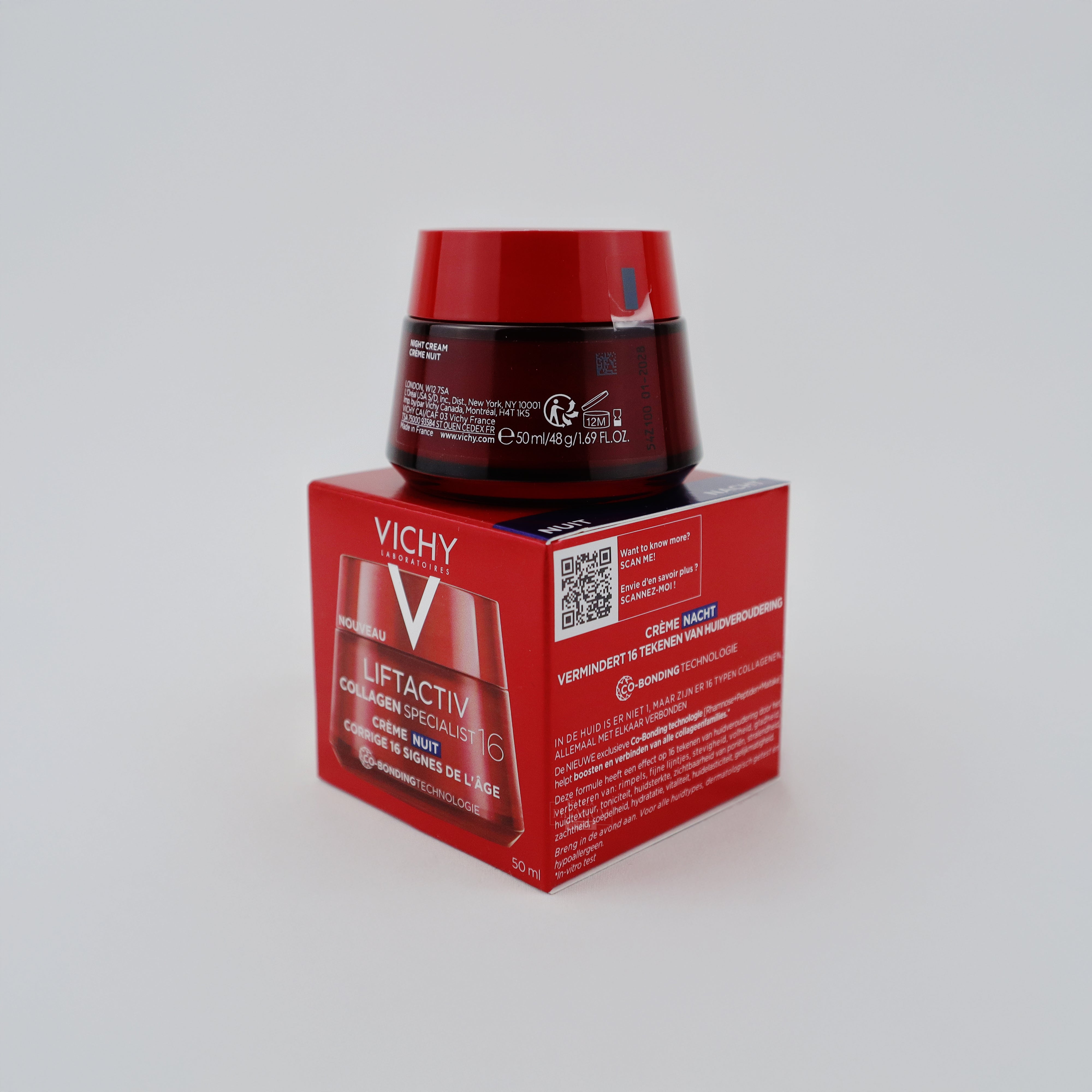 Vichy Liftactiv Collageen Specialist Nuit 50ml:Recupera firmeza y juventud mientras duermes.