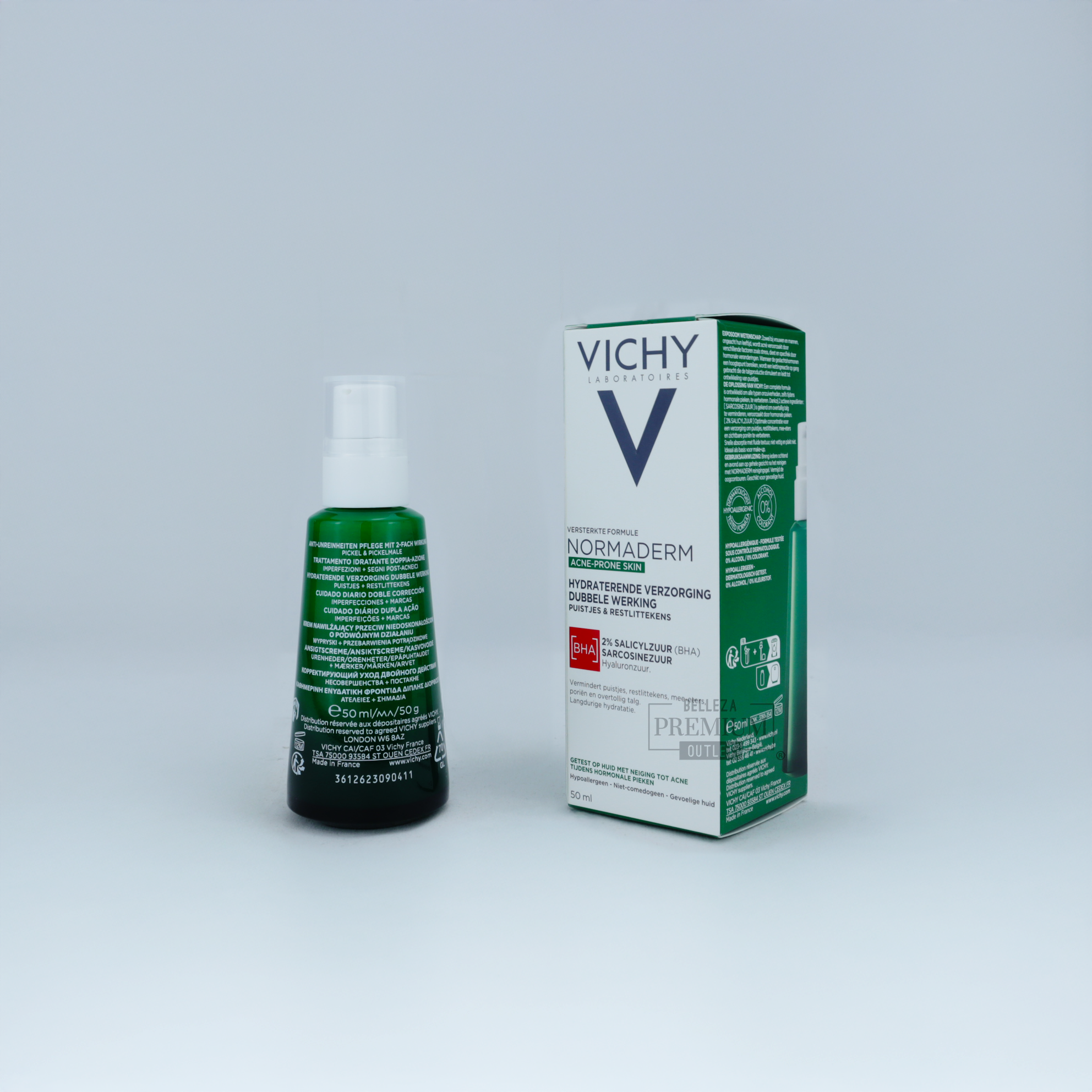 Vichy Normaderm Fluide Double-Correction Hydratant 50ml – Hidratante Diario con Acción Antiimperfecciones y Reparadora