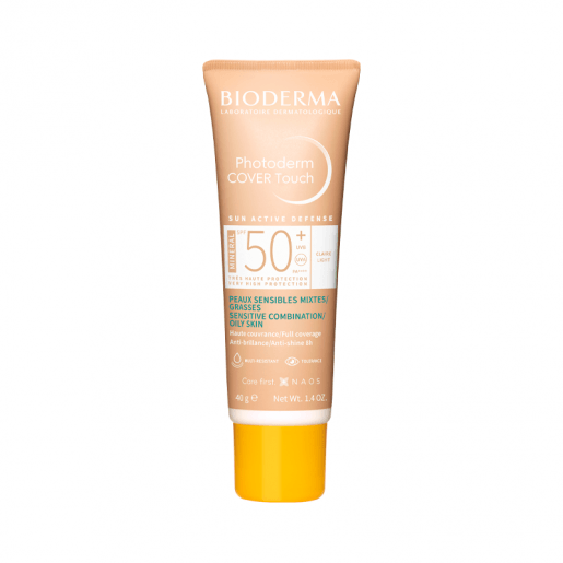 Bioderma Bloqueador Photoderm Cover Touch Spf50+ Tono Claro, 40 ml