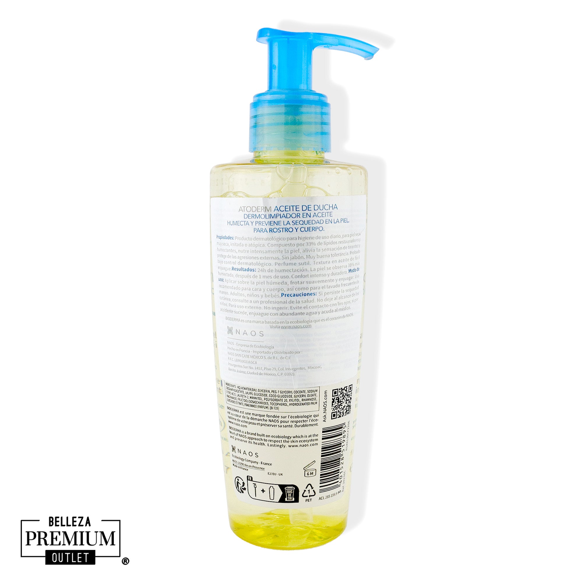 Bioderma Atoderm Huile de Douche 200ml – Aceite de Ducha Nutritivo y Protector para Piel Seca