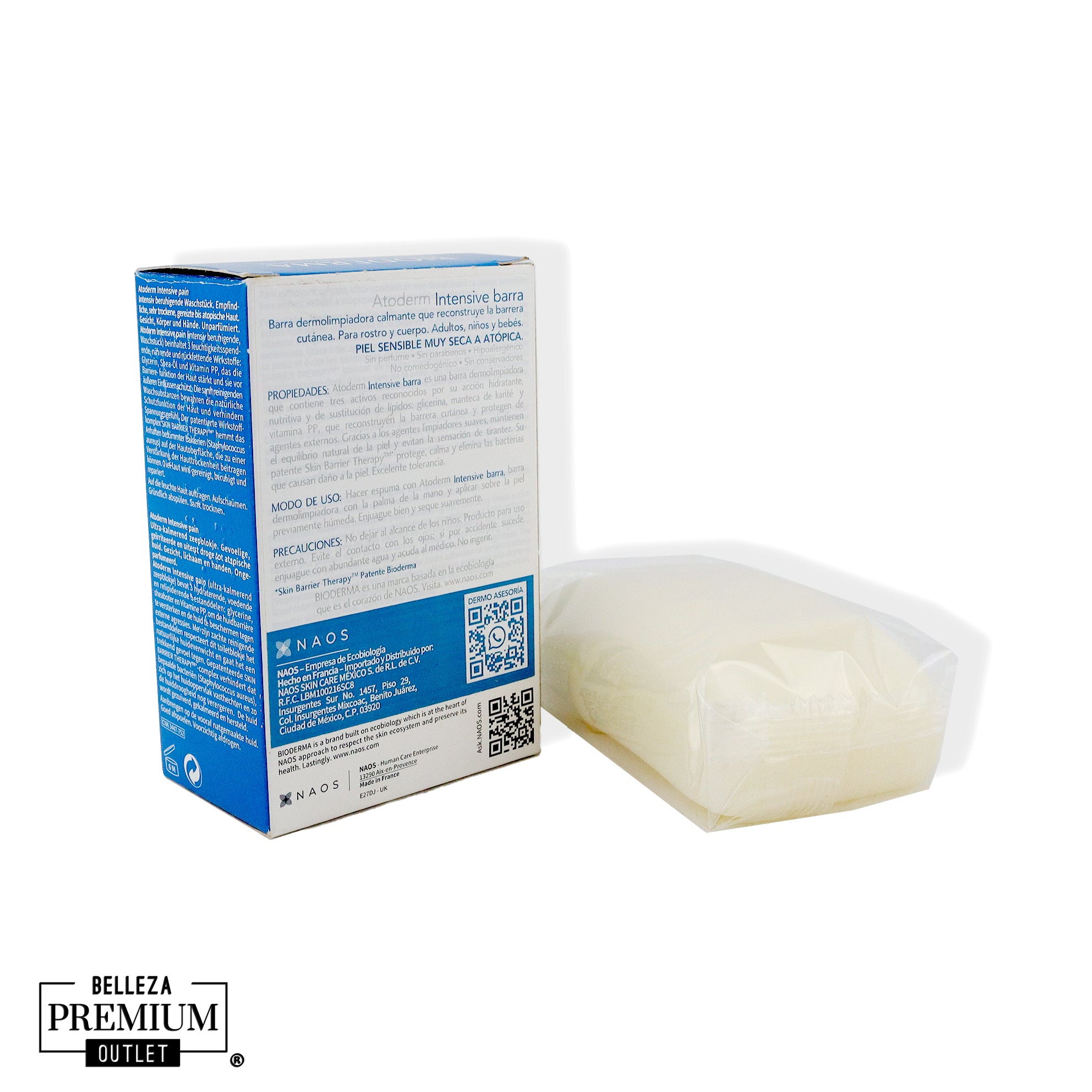 Bioderma Atoderm Intensive Pain 150g – Jabón Suave Hidratante y Reparador para Piel Muy Seca y Atópica