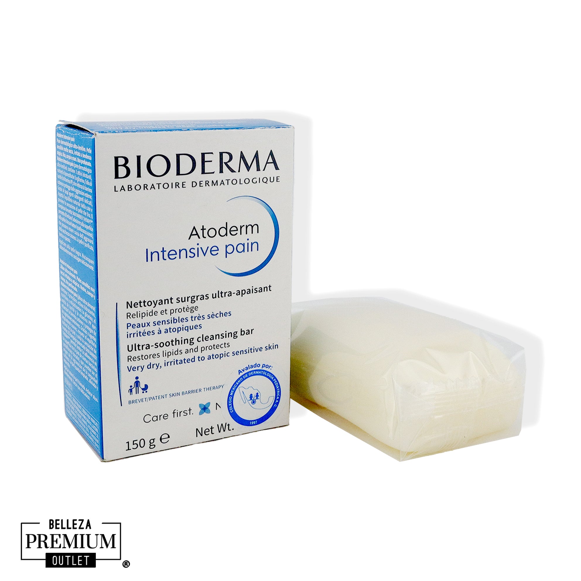 Bioderma Atoderm Intensive Pain 150g – Jabón Suave Hidratante y Reparador para Piel Muy Seca y Atópica