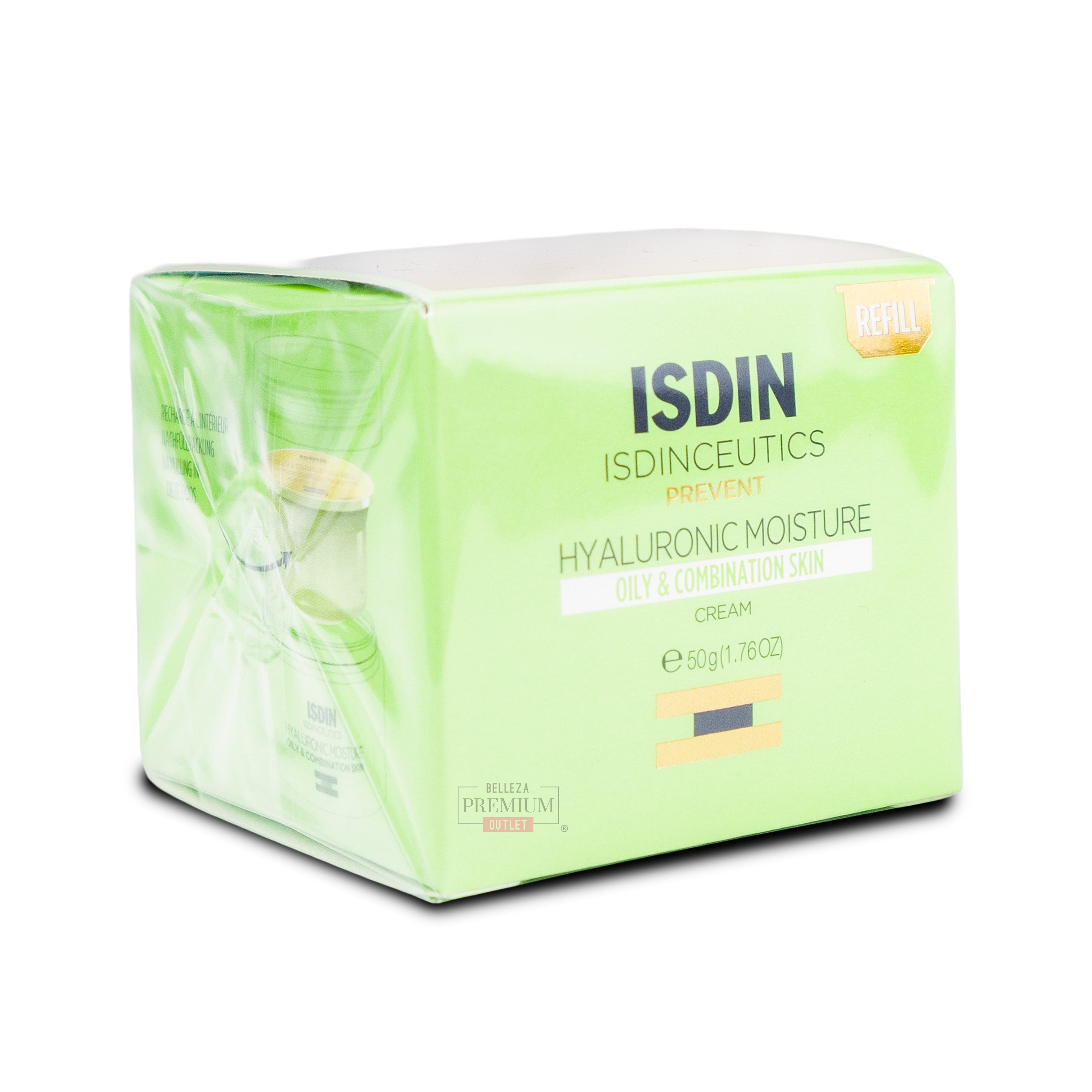 Isdin Isdinceutics Hyaluronic Moisture Oily Refill 50g – Crema Hidratante Facial para Piel Grasa con Ácido Hialurónico
