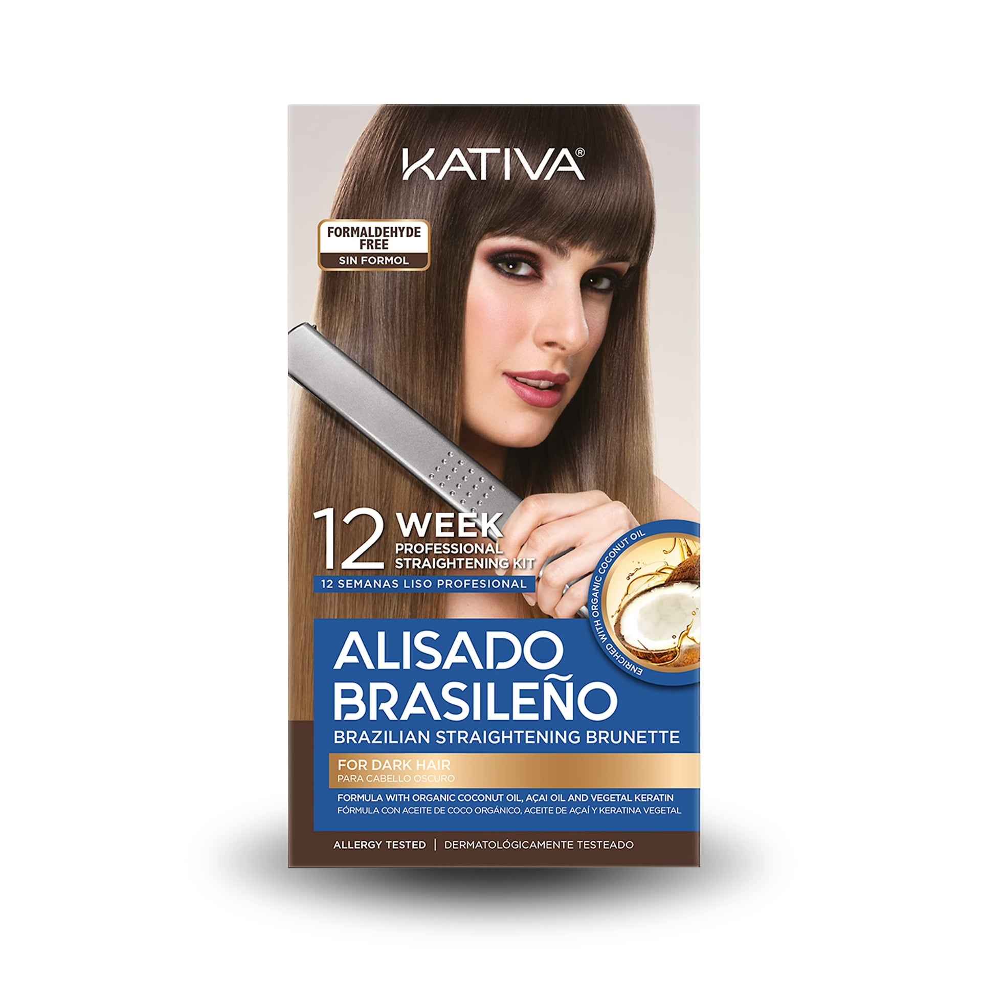 KATIVA Alisado Brasileño Keratina Vegetal Cabello Oscuro 12 Semanas