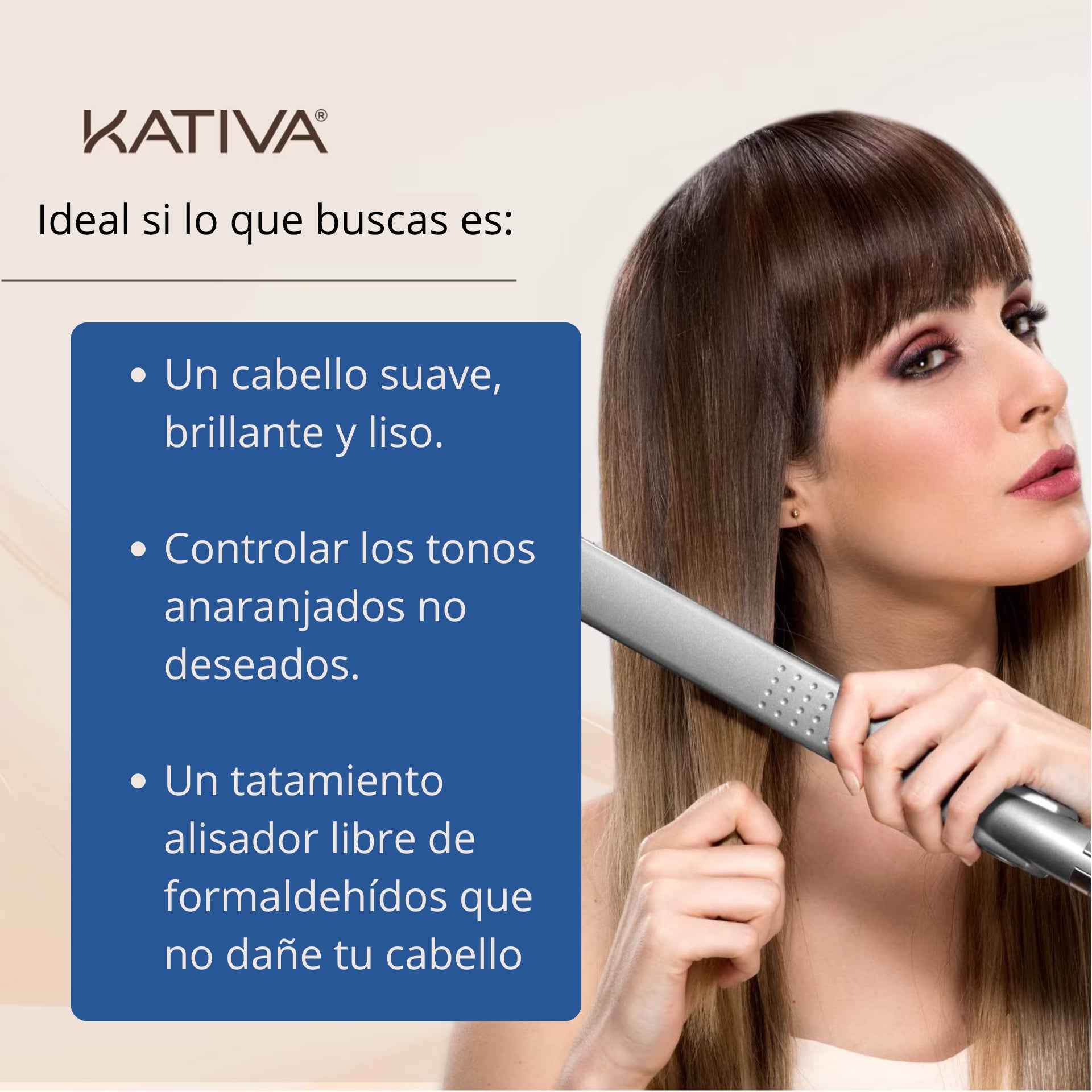 KATIVA Alisado Brasileño Keratina Vegetal Cabello Oscuro 12 Semanas