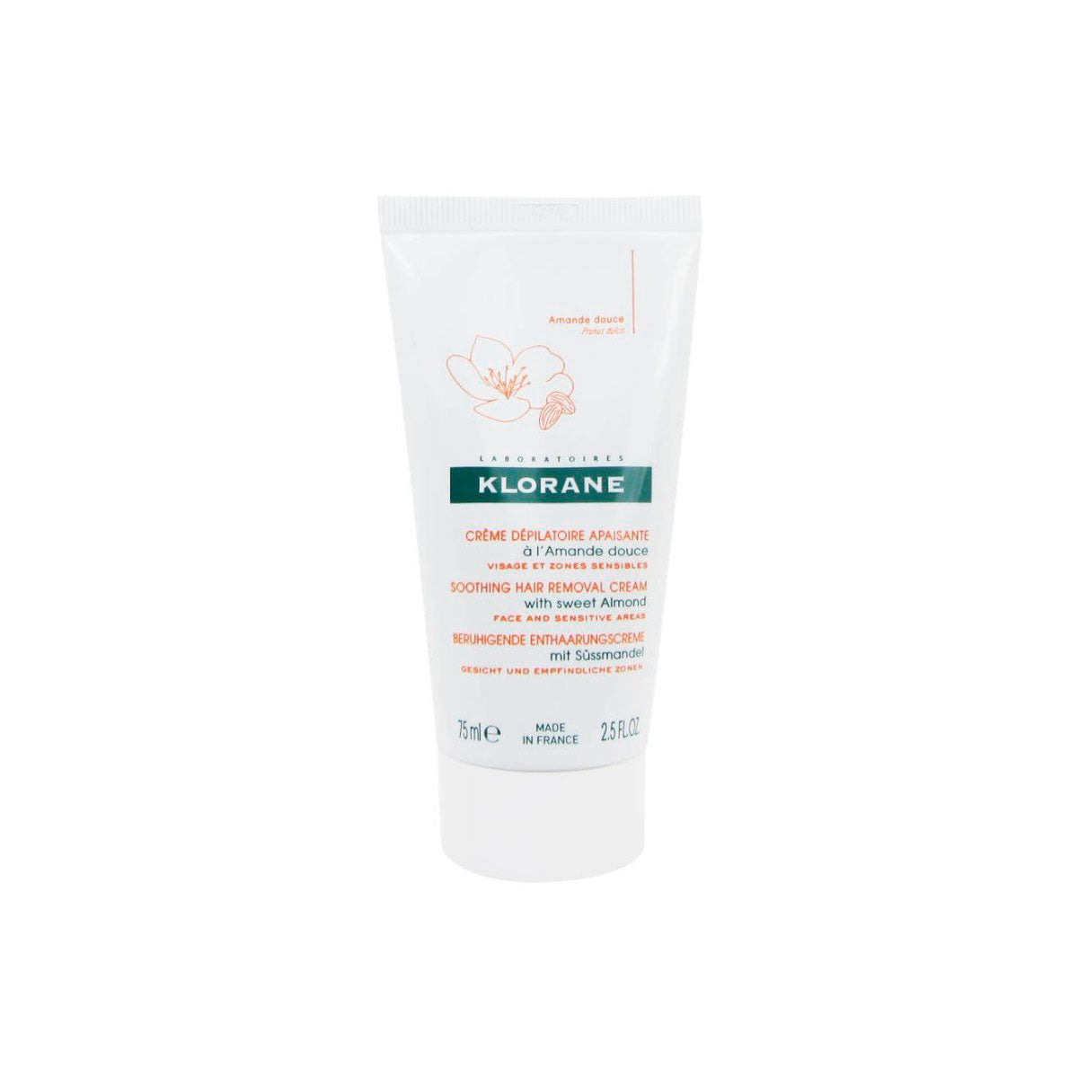 Klorane Soothing Hair Removal Cream with Sweet Almond 75ml