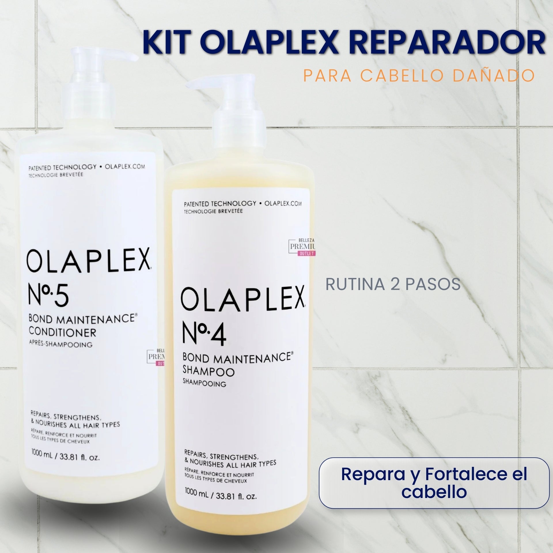Olaplex No.4 y No.5 1000ml Duo Shampoo y Acondicionador Reparador Profesional