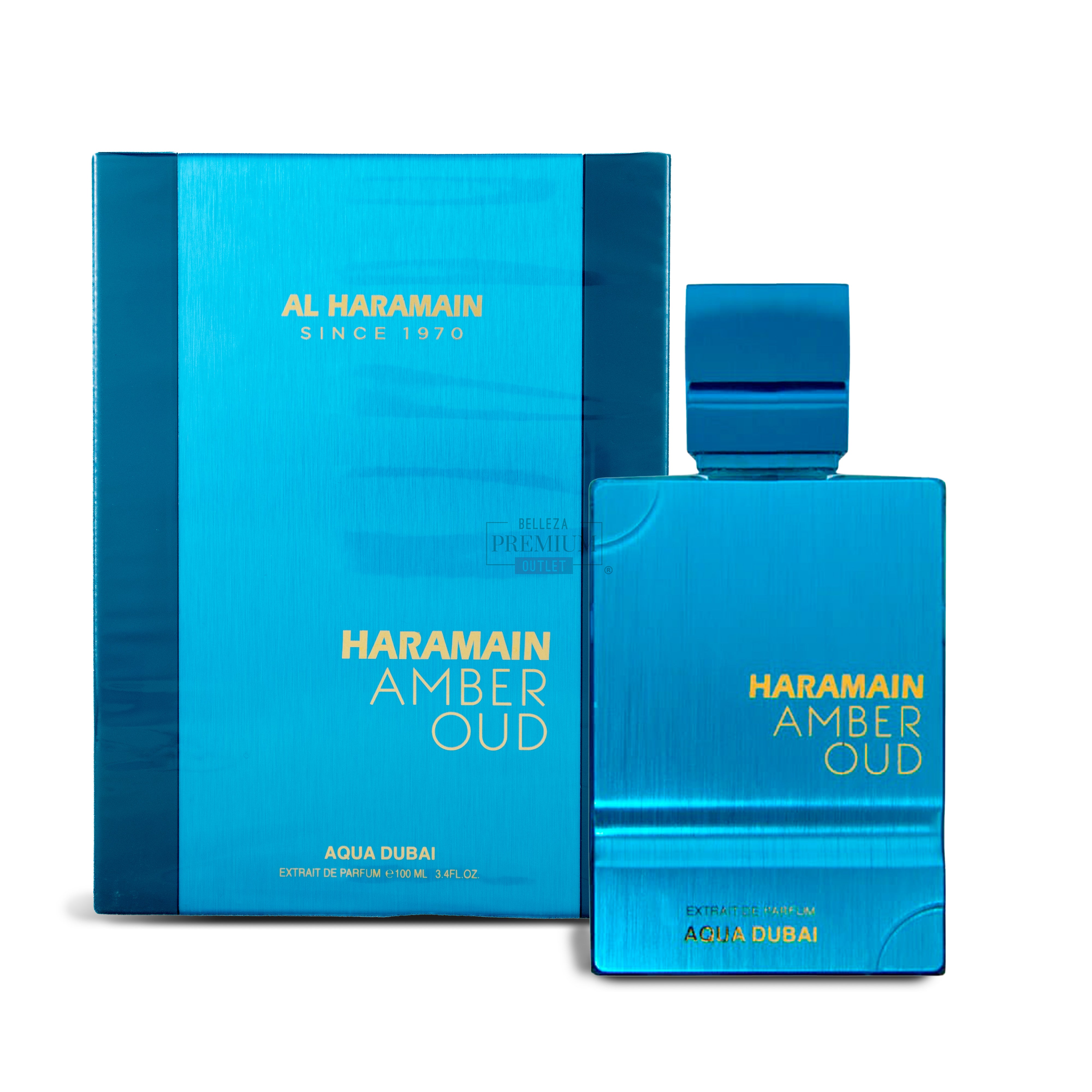 Perfume Al Haramain Amber Oud Aqua Dubai Extrait 100ml Unisex – Fragancia Cítrica Aromática de Lujo